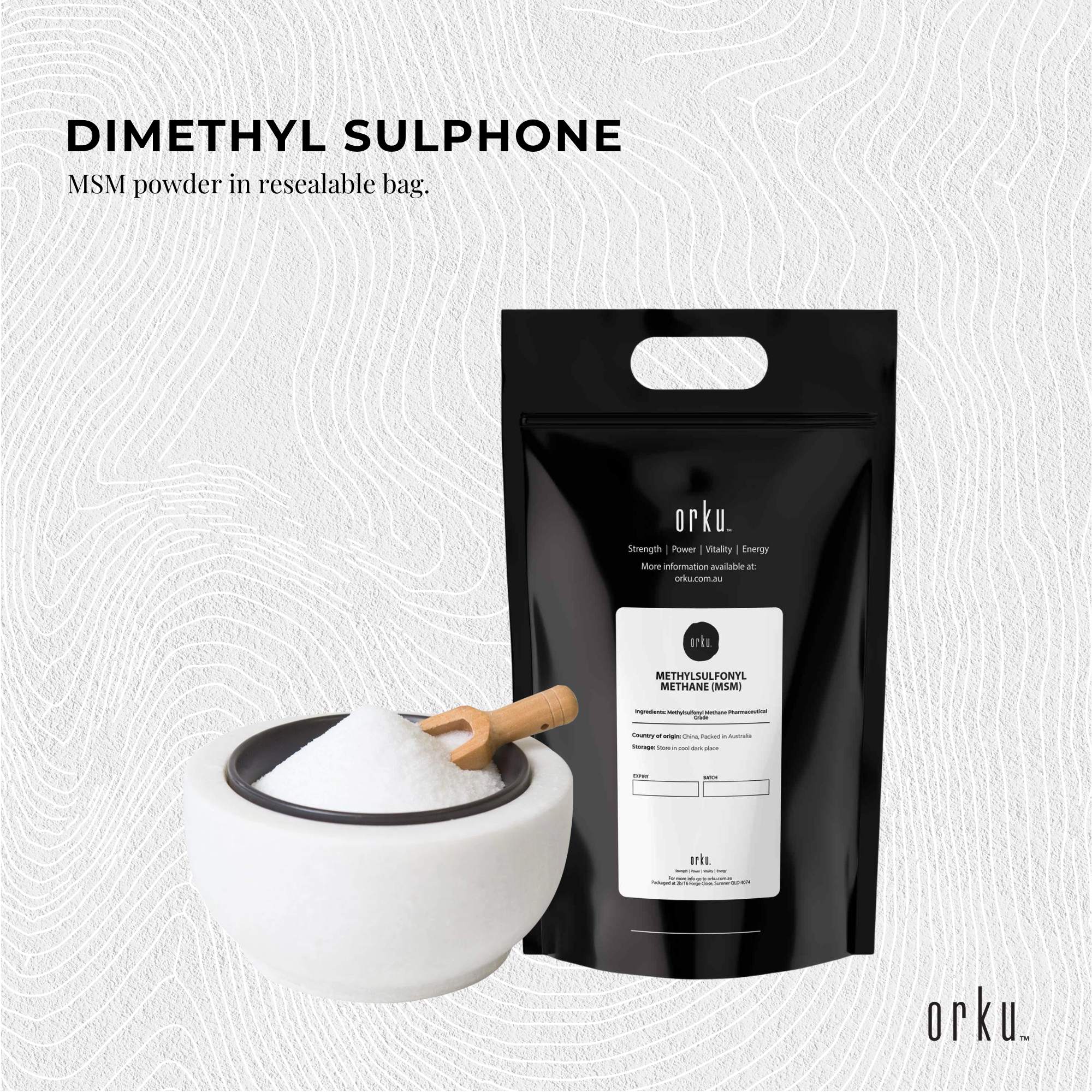 5Kg MSM Powder or Crystals Tub - 99% Pure Methylsulfonylmethane Dimethyl Sulfone 3
