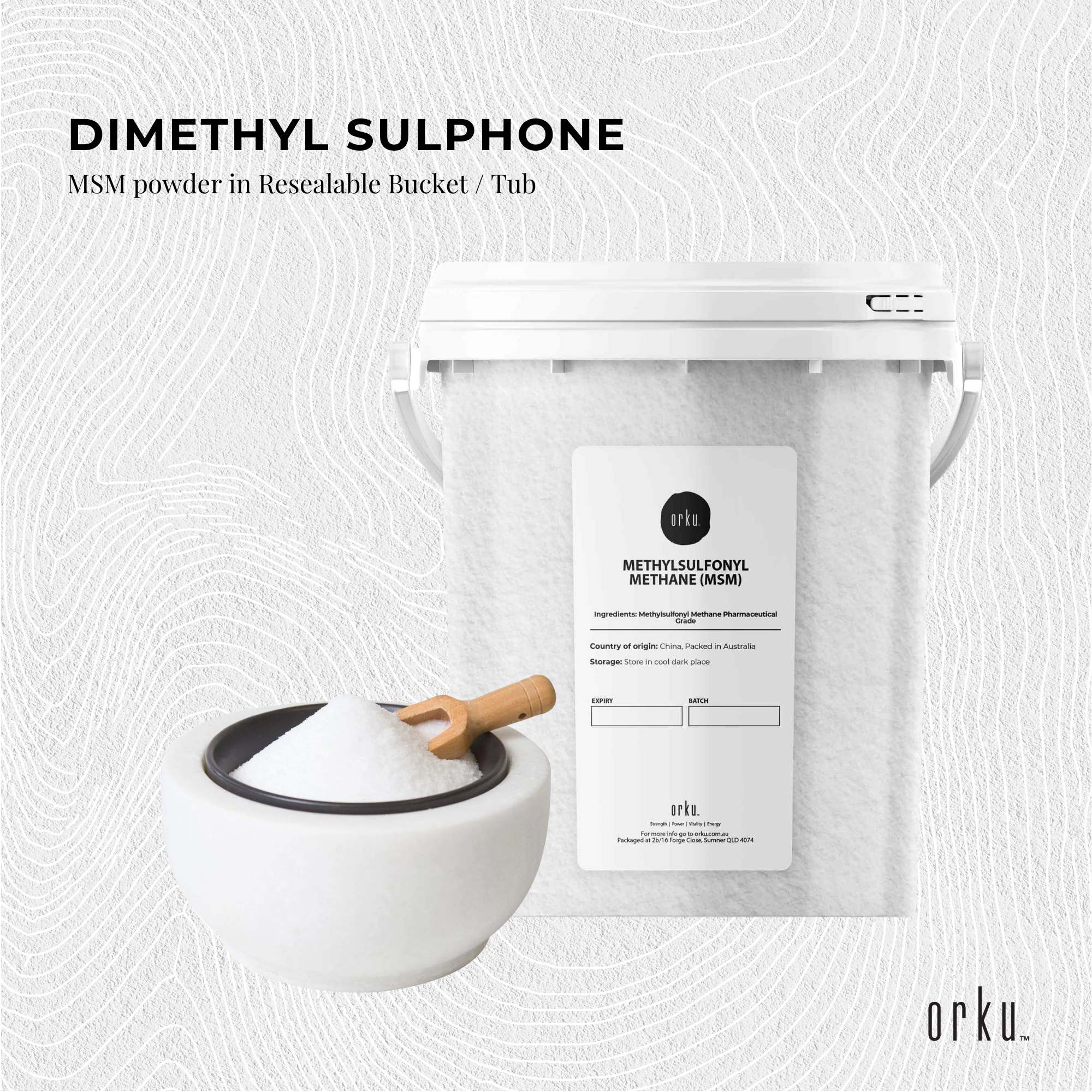 800g MSM Powder or Crystals Tub - 99% Pure Methylsulfonylmethane Dimethyl Sulfone 3