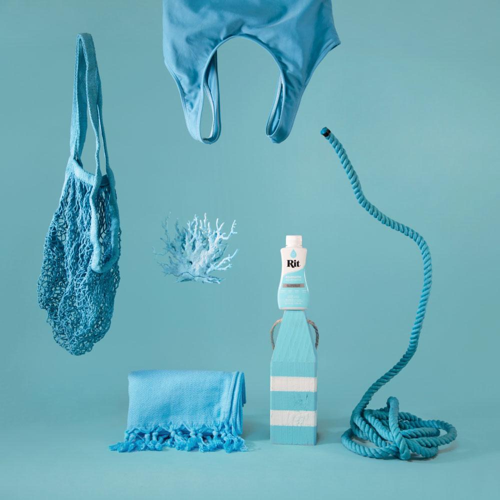 236ml Aqua Marine Fabric Dye Rit Clothes All Purpose Liquid Cloth Tie Colours 4