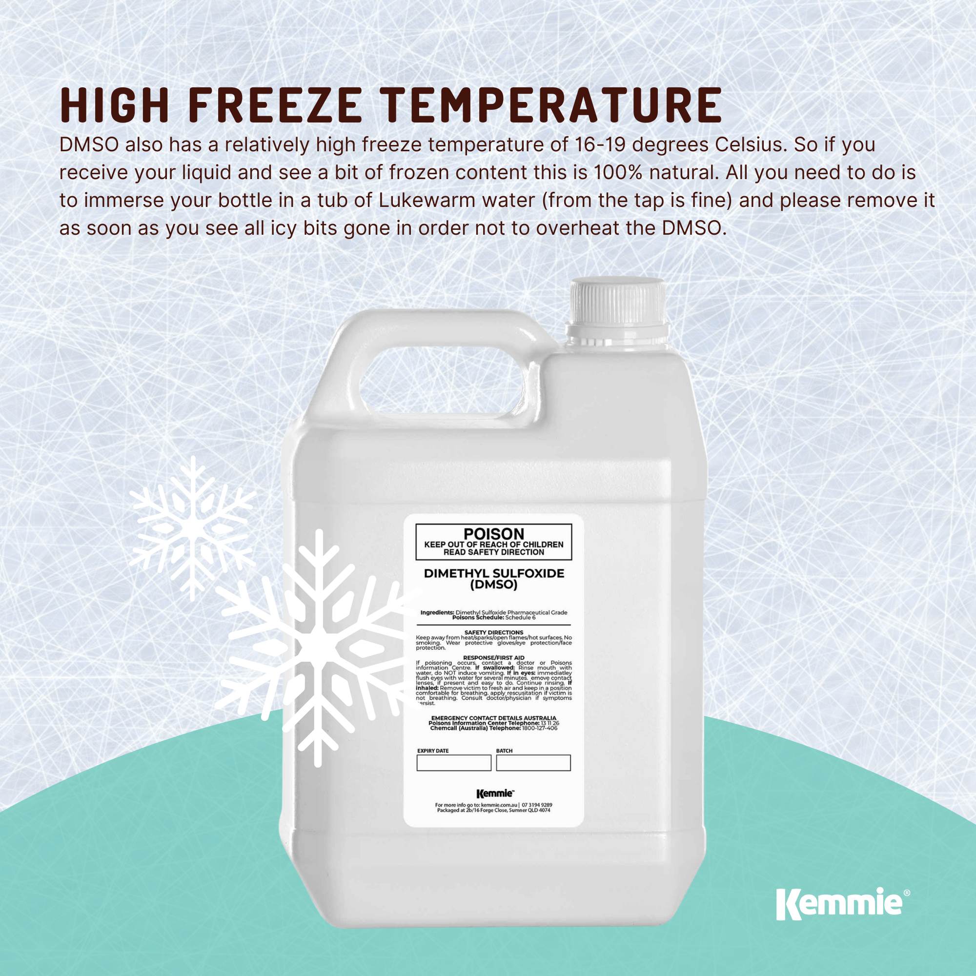 5L DMSO Liquid Dimethyl Sulfoxide 99.9% Pure Pharmaceutical Grade Solvent Bulk 5