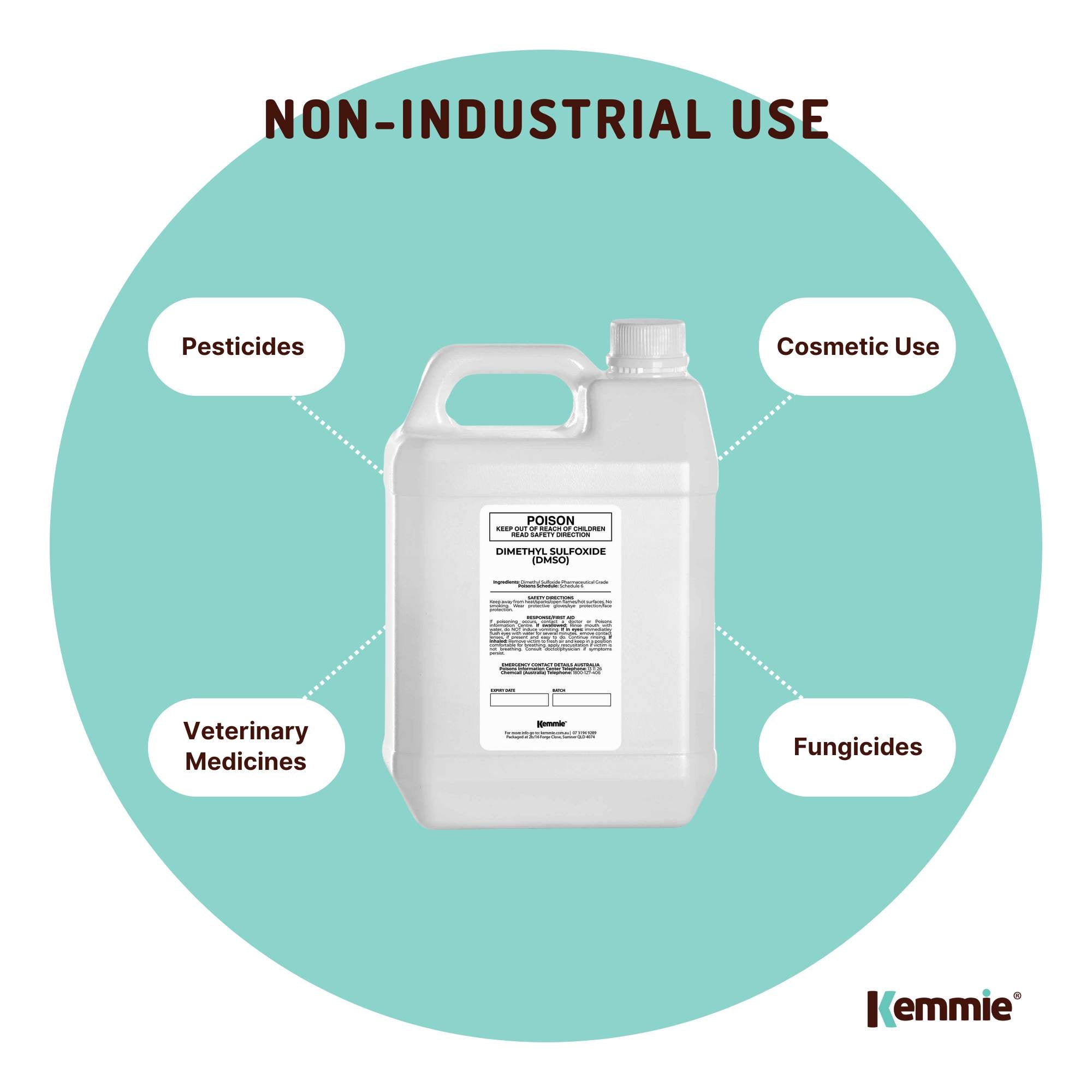 5L DMSO Liquid Dimethyl Sulfoxide 99.9% Pure Pharmaceutical Grade Solvent Bulk 6