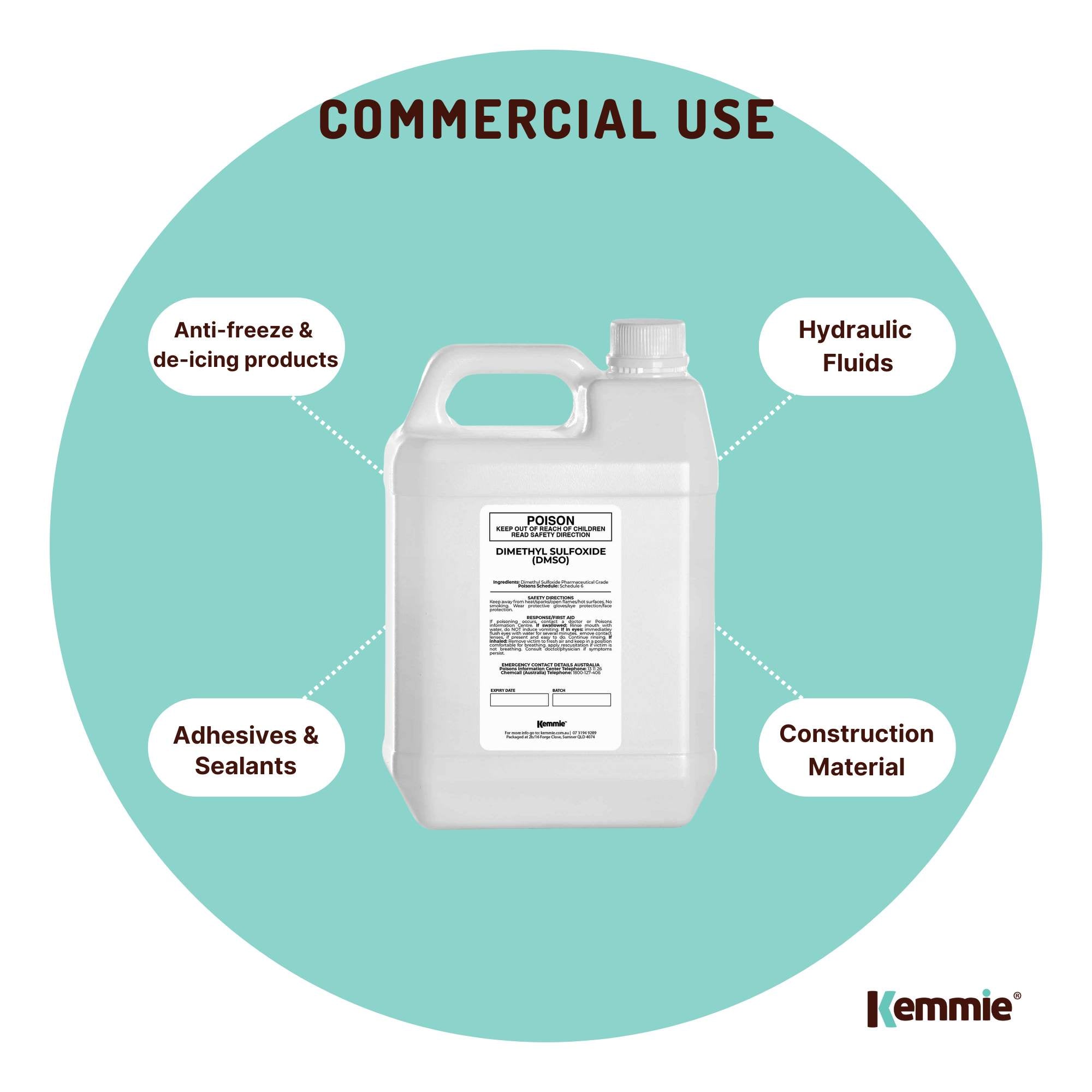 5L DMSO Liquid Dimethyl Sulfoxide 99.9% Pure Pharmaceutical Grade Solvent Bulk 8