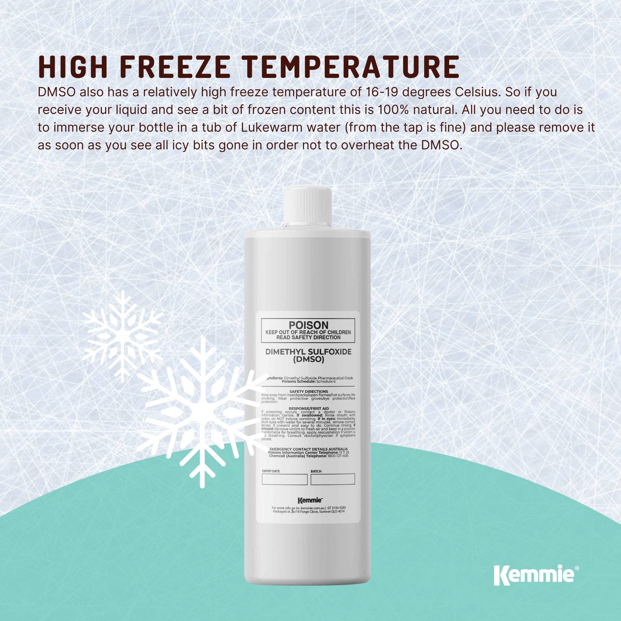 250ml DMSO Liquid Dimethyl Sulfoxide 99.9% Pure Pharmaceutical Grade Solvent 5