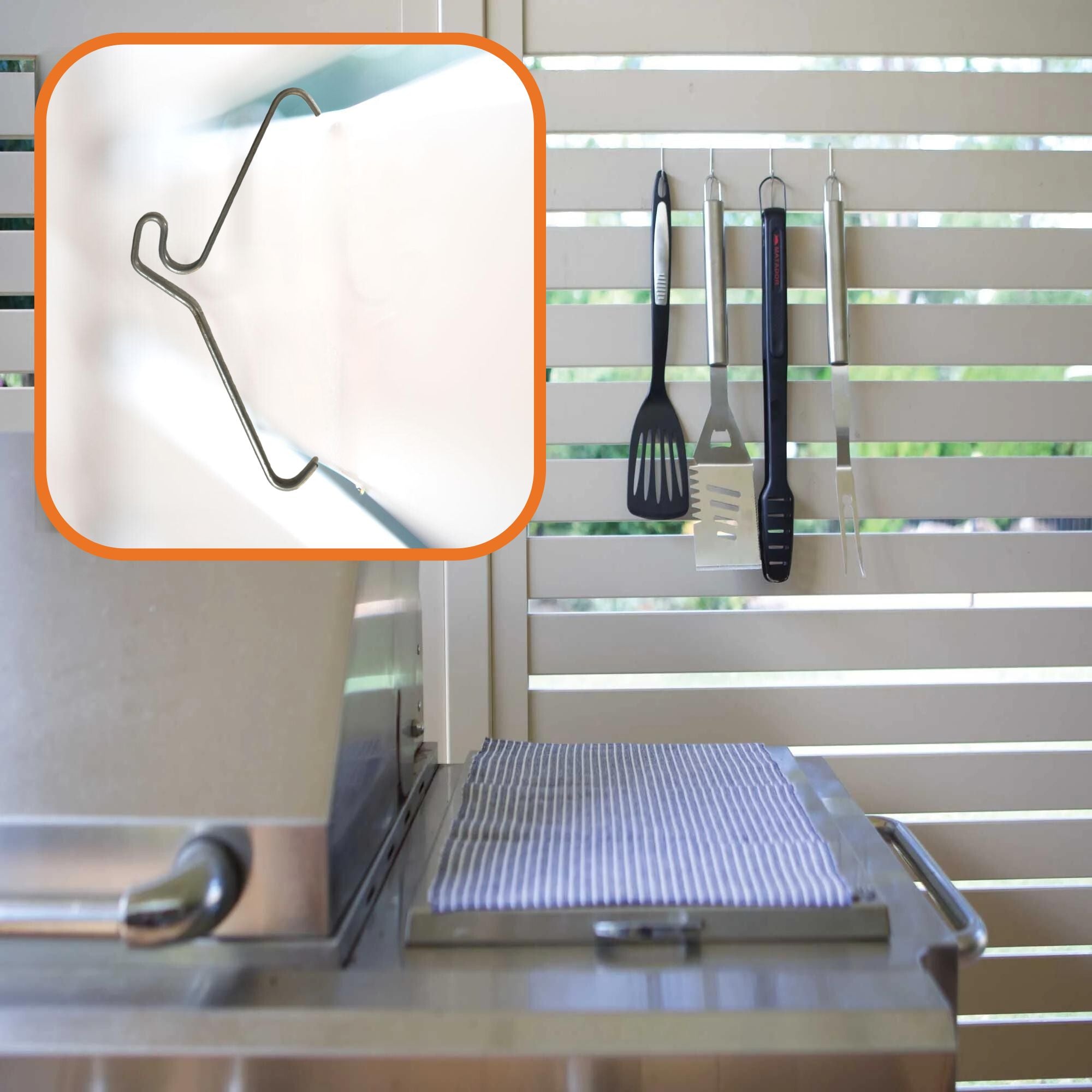 10 Pack 76mm (3") Brick Wall Hooks - Clips Hangers For Pictures Plants 11