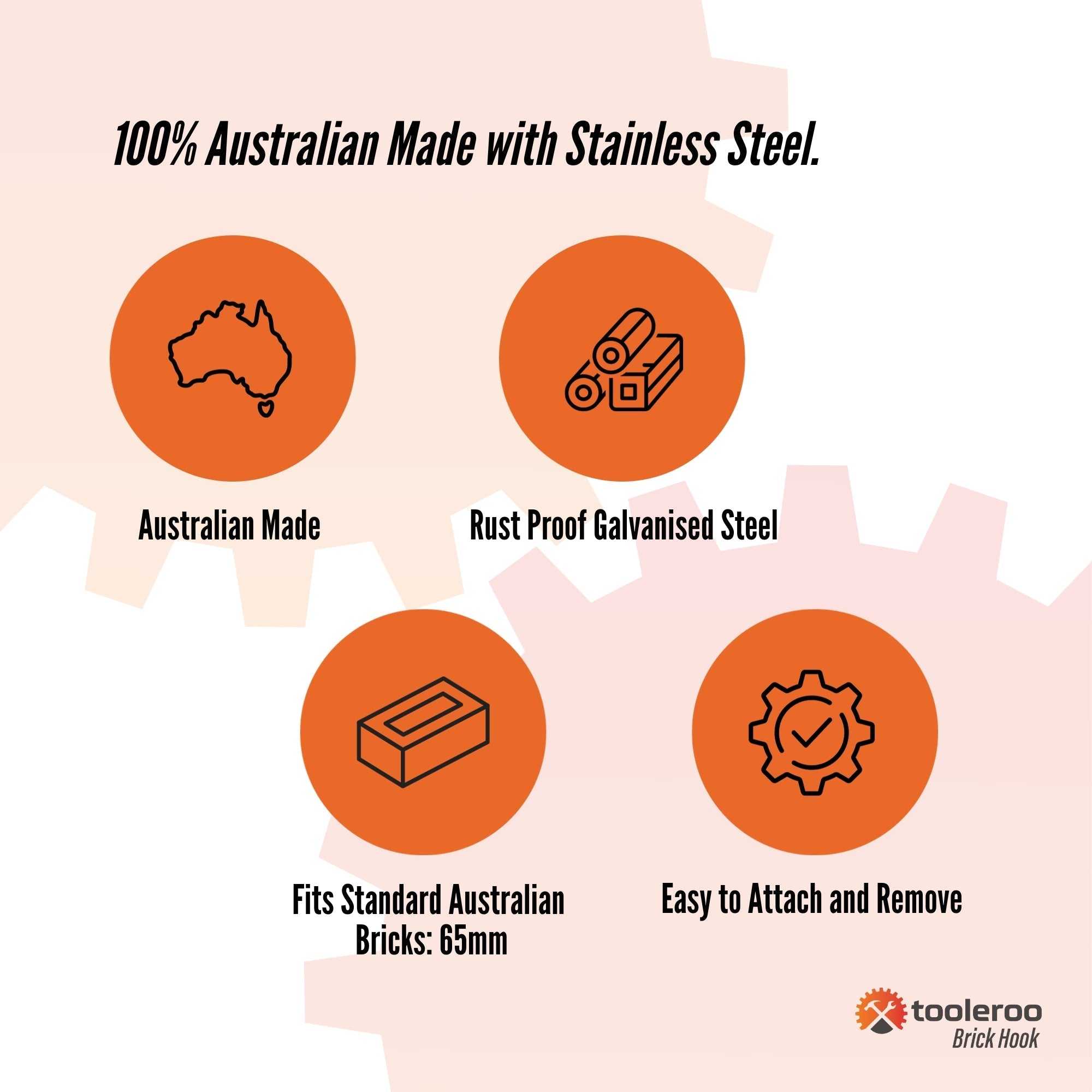 5 Pack 65mm (2.5") Brick Hooks - Wall Crab Clips Hangers For Pictures Plants 11