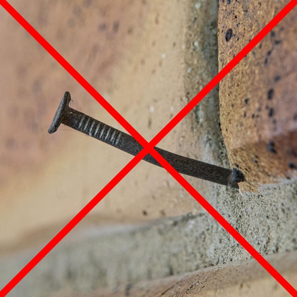 10 Pack 155-165mm (6-6.5") Brick Hooks - Wall Clips Hangers For Pictures Plants 12