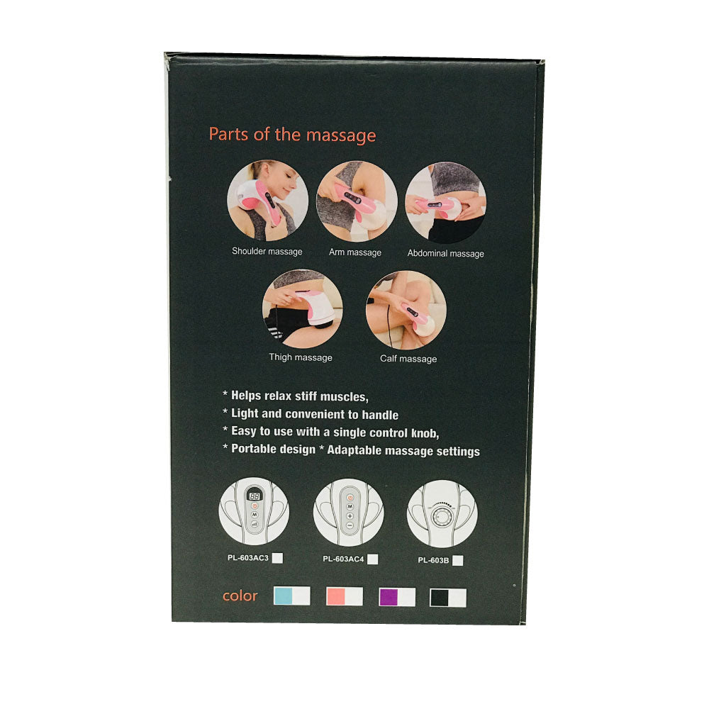 Full Body Vibration Handheld Massager - 4 Massage Heads Neck Shoulders Back Legs 10