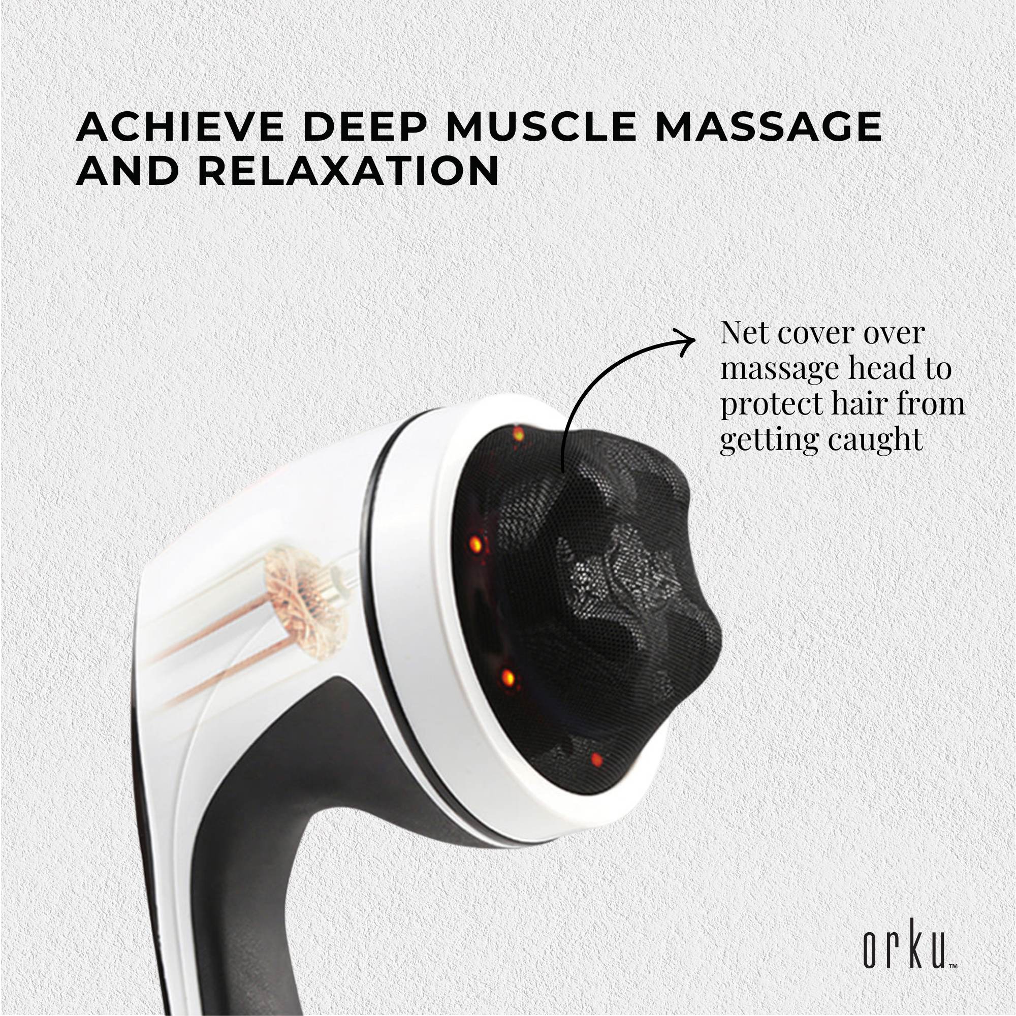 Full Body Vibration Handheld Massager - 4 Massage Heads Neck Shoulders Back Legs 3