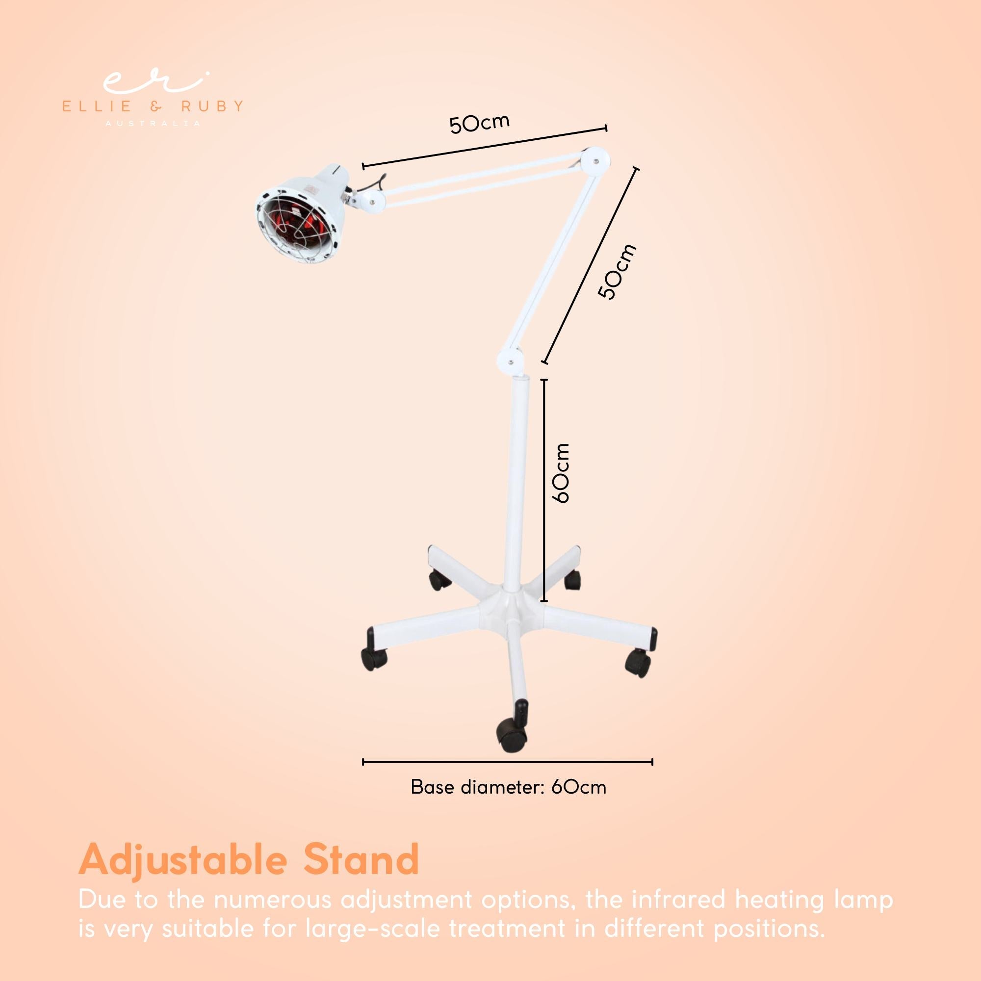 Infrared Heat Floor Lamp 275W Mobile Dimmable Salon Home Thermotherapy Treatment 7