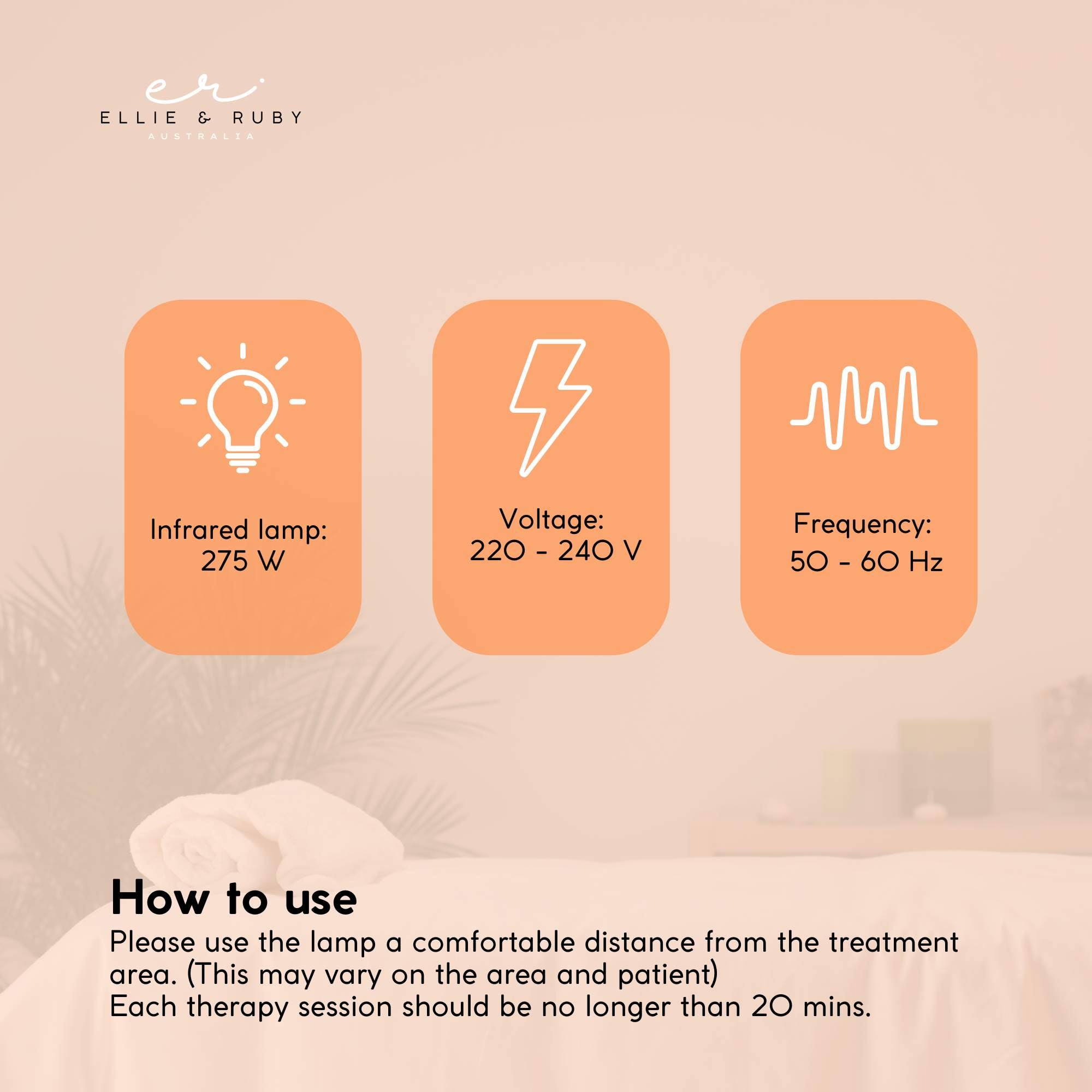 Infrared Heat Floor Lamp 275W Mobile Dimmable Salon Home Thermotherapy Treatment 8