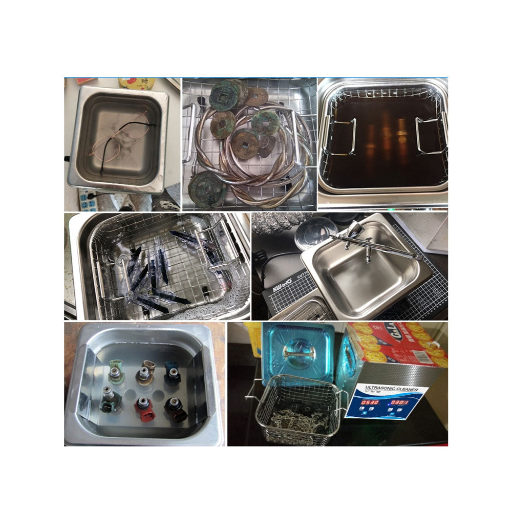 1.3L Digital Ultrasonic Cleaner Jewelry Ultra Sonic Bath Degas Parts Cleaning 8