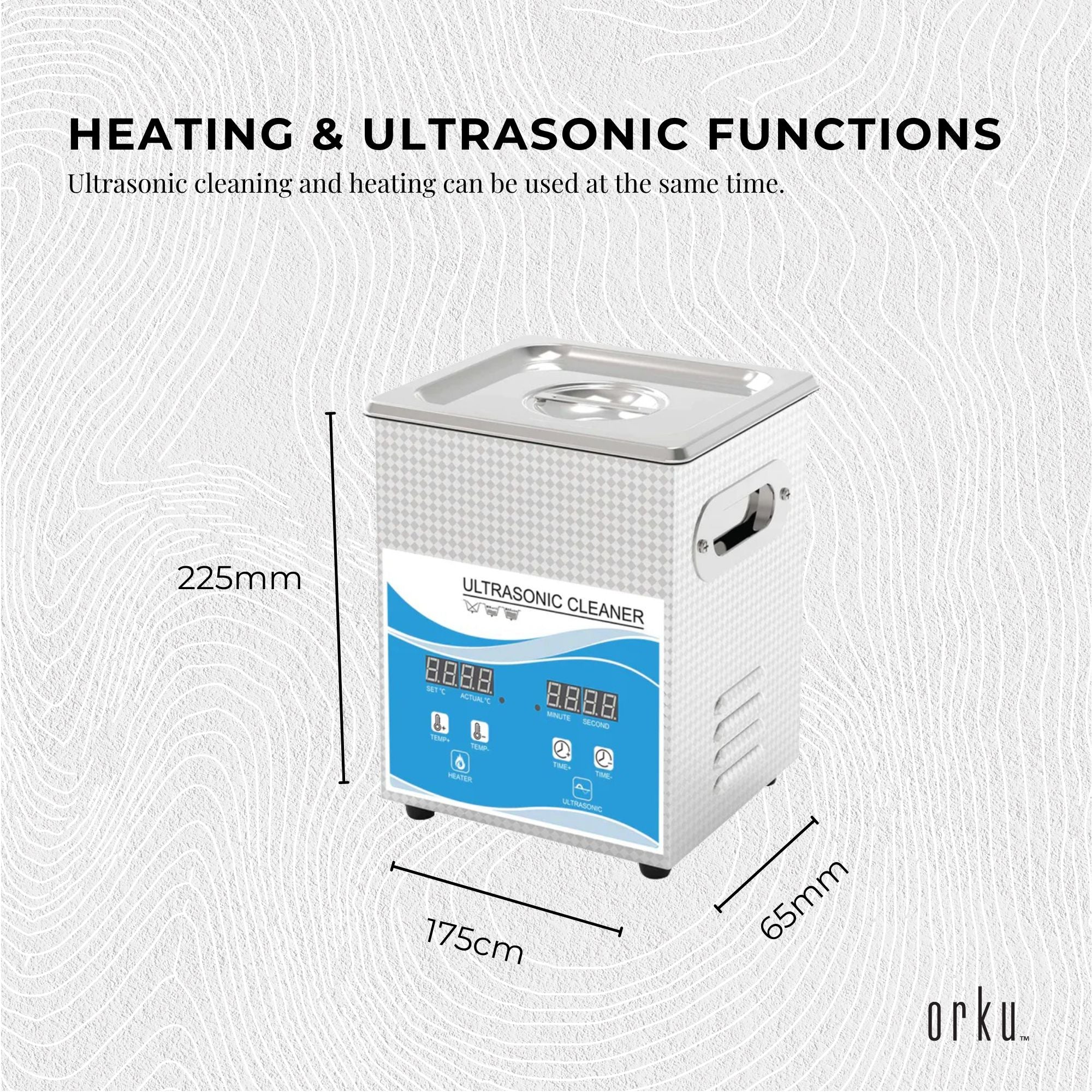 2L Digital Ultrasonic Cleaner Jewelry Ultra Sonic Bath Degas Parts Cleaning 4