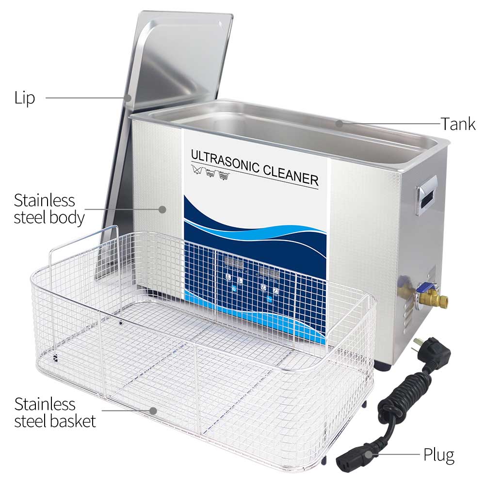30L Digital Ultrasonic Cleaner Jewelry Ultra Sonic Bath Degas Parts Cleaning 5