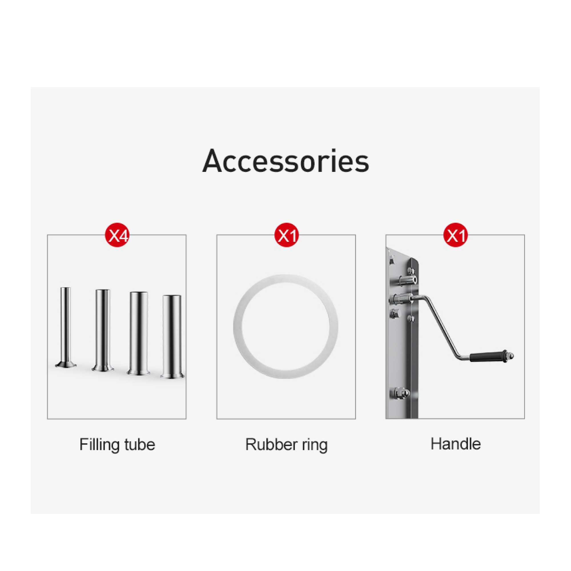 3L Manual Horizontal Sausage Filler - Stainless Stuffer Meat Press Machine 7