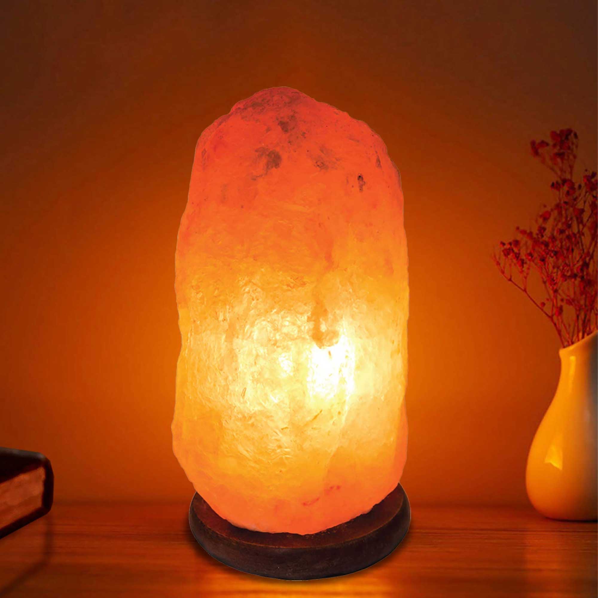 12V 12W 2-3 Kgs Himalayan Pink Salt Lamp Natural Rock Crystal Light Bulb On/Off 5