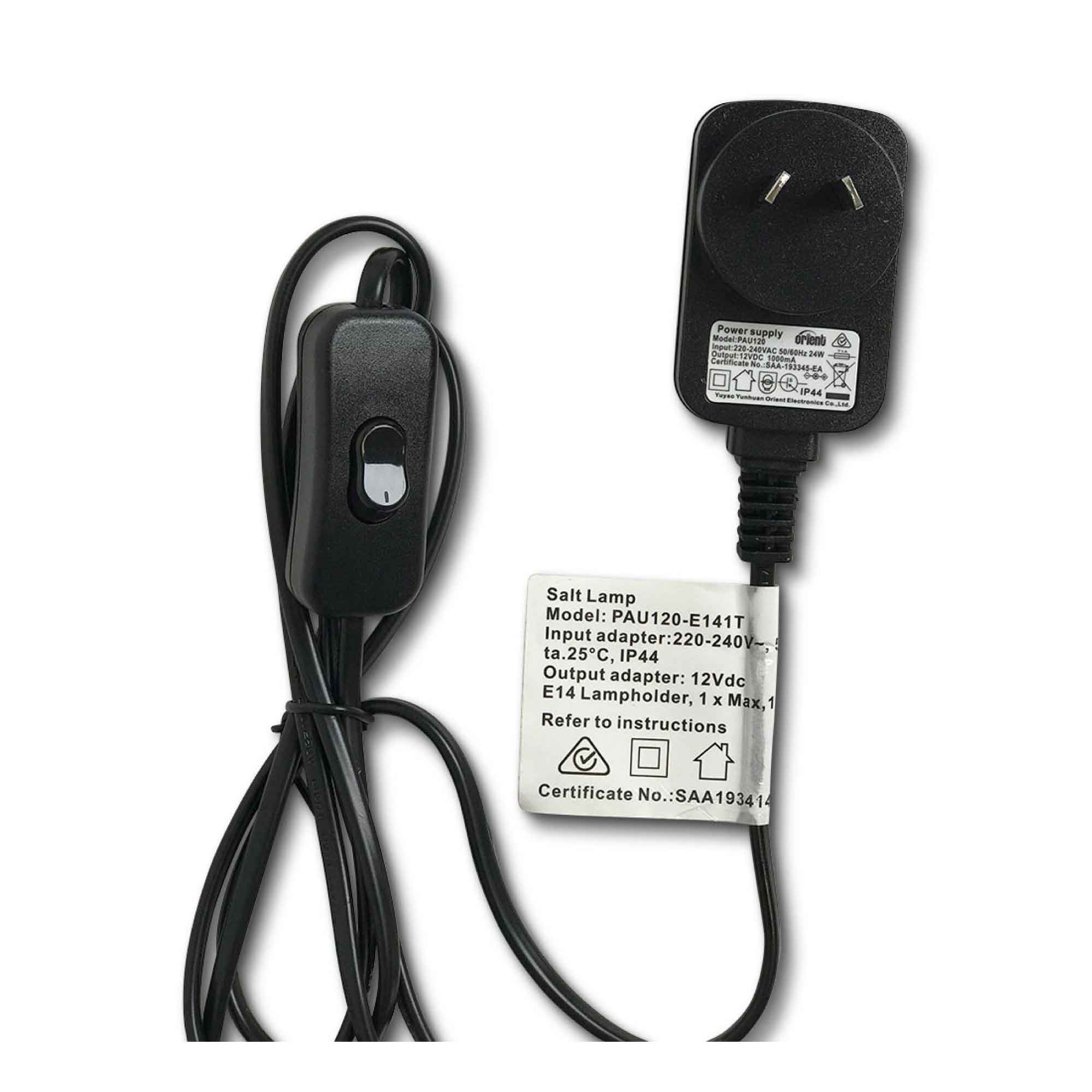 12V 12W Fire Bowl Himalayan Pink Salt Lamp Carved Rock Crystal Light Bulb On/Off 9