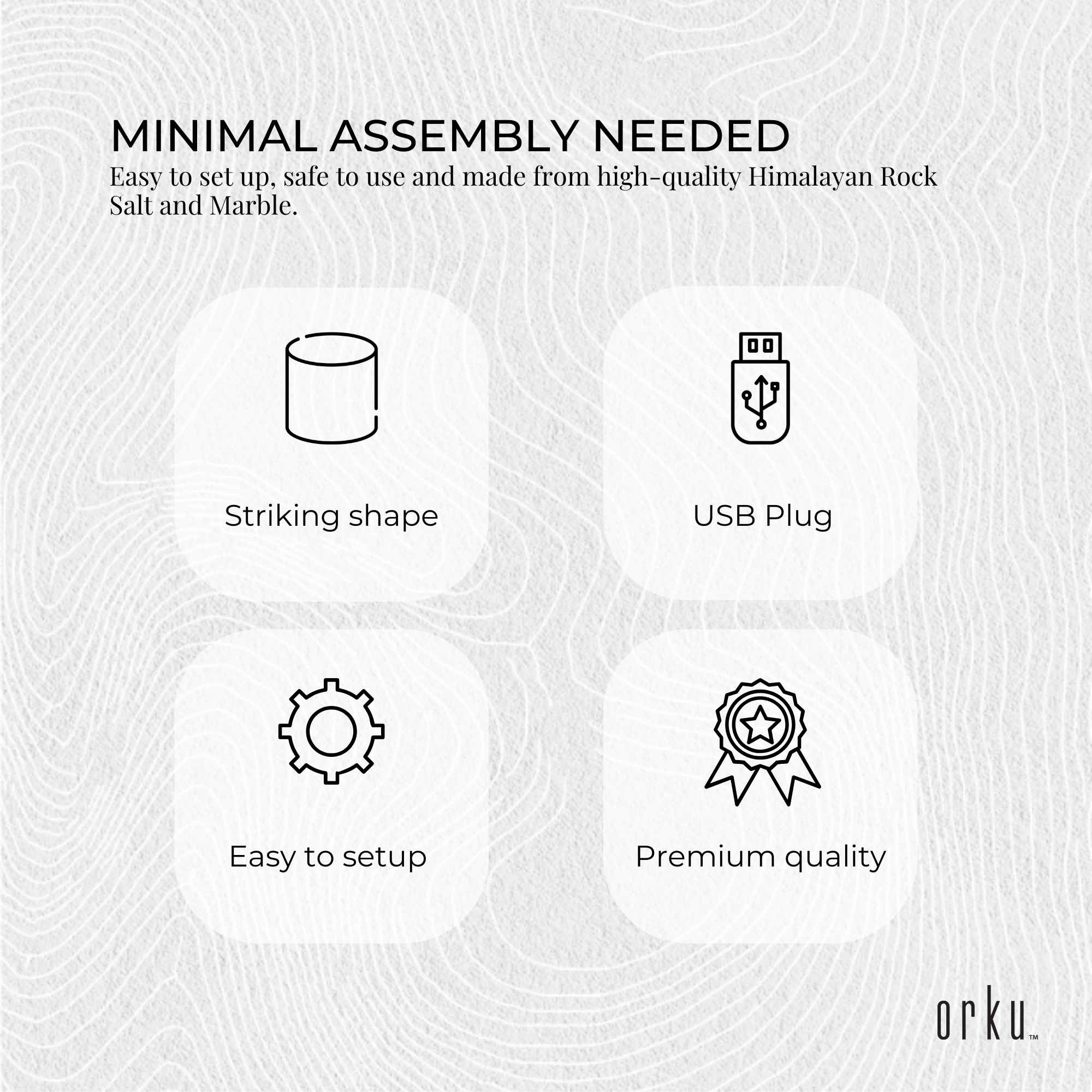 USB Himalayan Salt Lamp - Cylinder Carved Shape Pink Crystal Rock LED Light 6