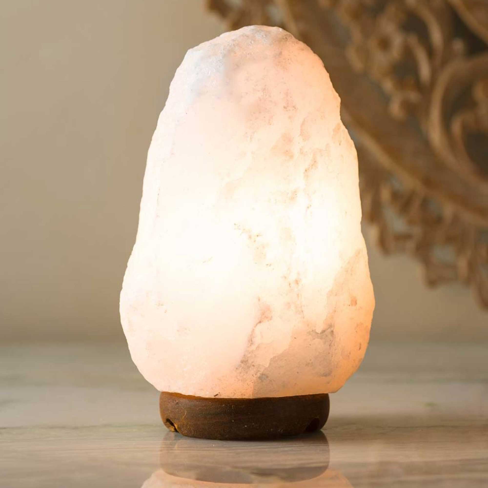 12V 12W 1-2Kg Himalayan White Salt Lamp Crystal Rock Natural Shape Unique Lamps 6