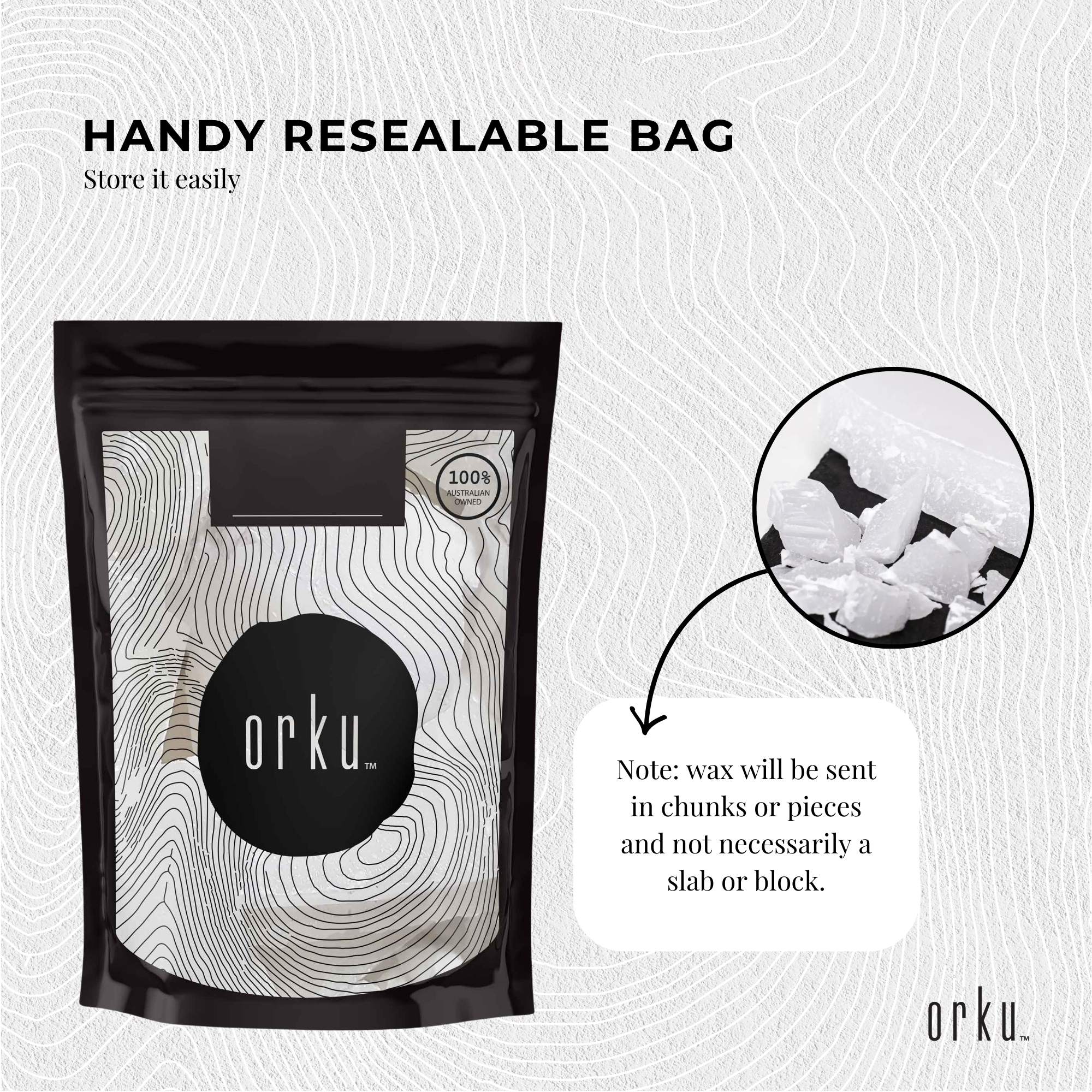 1Kg Paraffin Wax Blocks - Refined Hard Unscented Chunks 60/62 Candle Soap Making 4