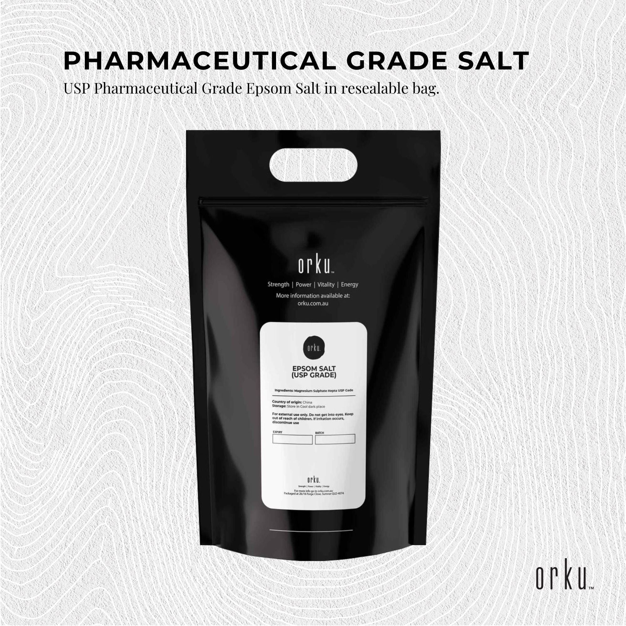 Orku 5Kg Epsom Salt - USP Grade Magnesium Sulfate Body Bath Salts 3