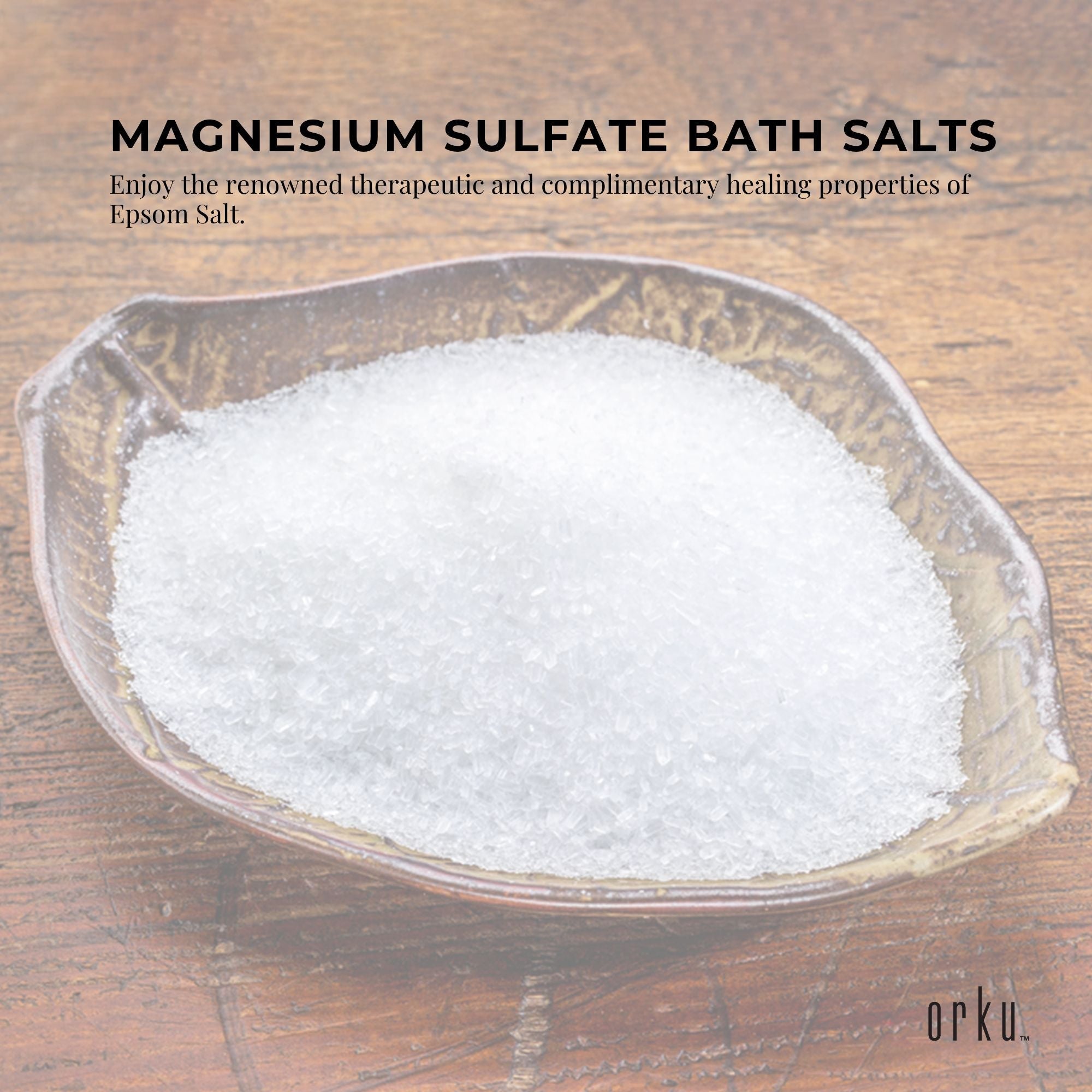 Orku 1.3Kg Epsom Salt Tub - USP Grade Magnesium Sulfate Body Bath Salts 6