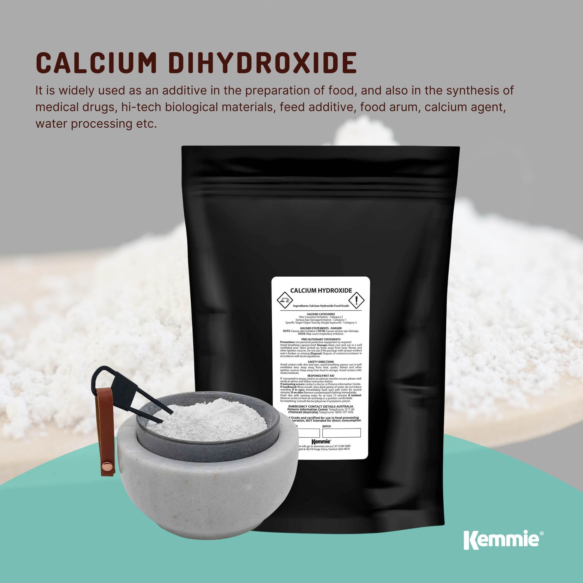 2Kg Food Grade Calcium Hydroxide Powder - FCC Hydrated Slaked Pickling Lime 5