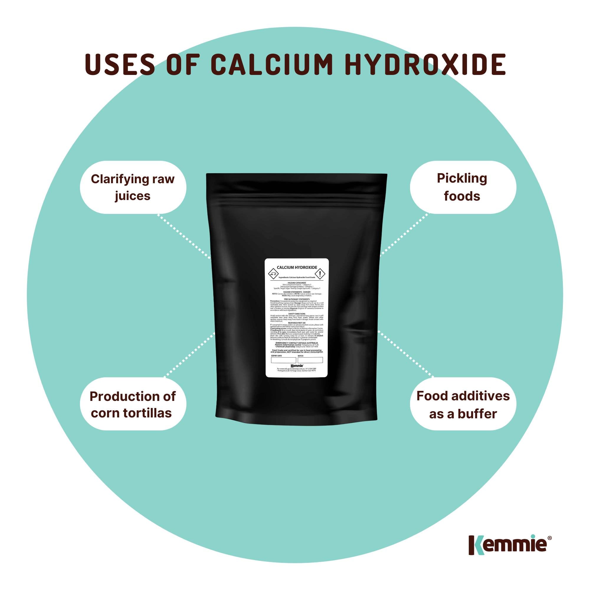 2Kg Food Grade Calcium Hydroxide Powder - FCC Hydrated Slaked Pickling Lime 7