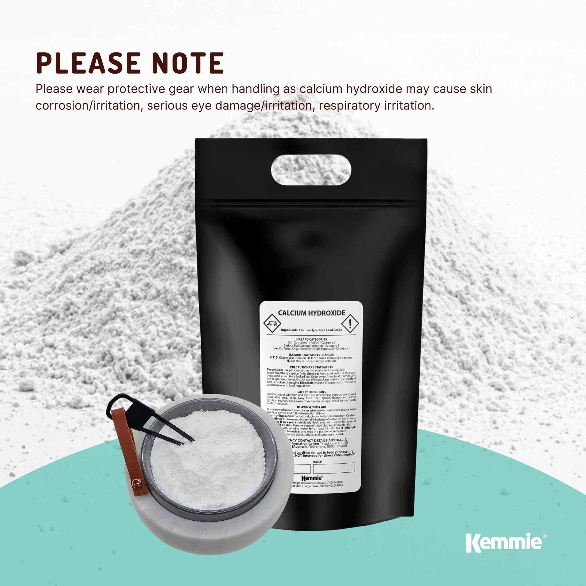 Bulk 10Kg Food Grade Calcium Hydroxide Powder FCC Hydrated Slaked Pickling Lime 4