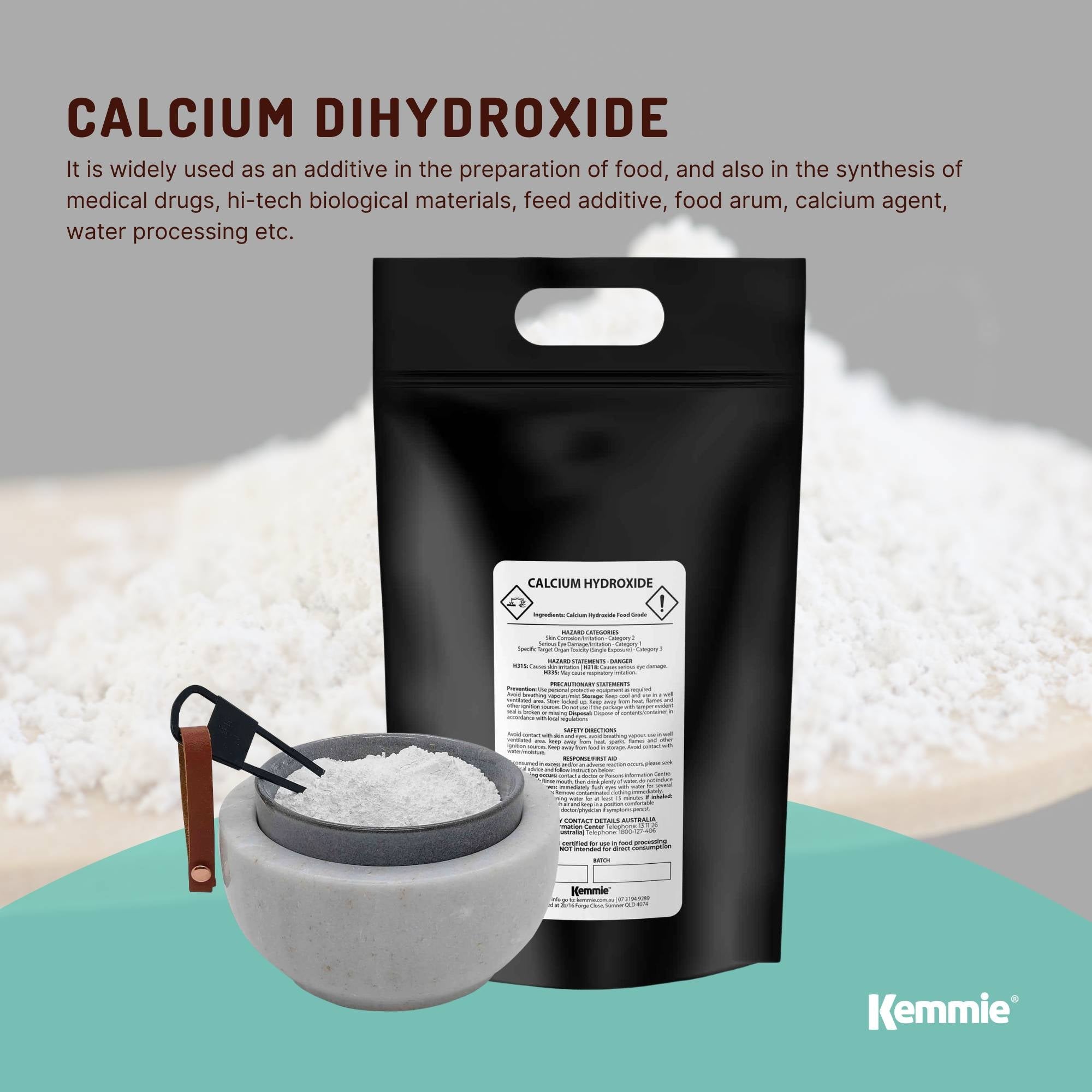 Bulk 10Kg Food Grade Calcium Hydroxide Powder FCC Hydrated Slaked Pickling Lime 5