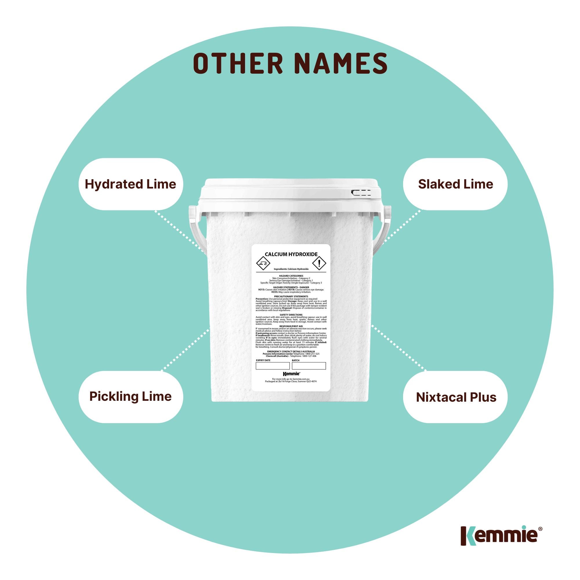 600g Food Grade Calcium Hydroxide Powder Tub FCC Hydrated Slaked Pickling Lime 6