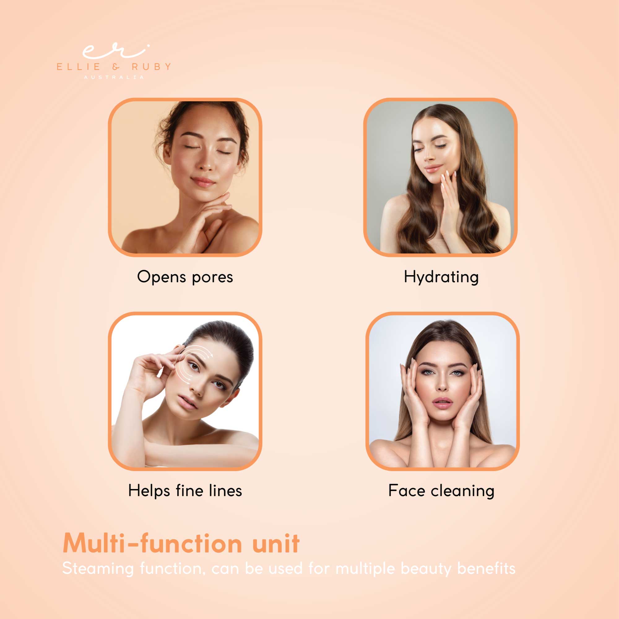 Ellie & Ruby Facial Steamer Magnifying Lamp - 2in1 Professional Beauty Machine 3