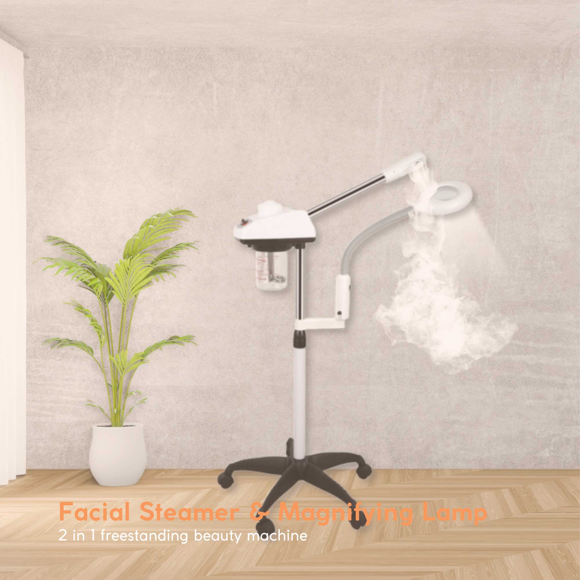 Ellie & Ruby Facial Steamer Magnifying Lamp - 2in1 Professional Beauty Machine 12