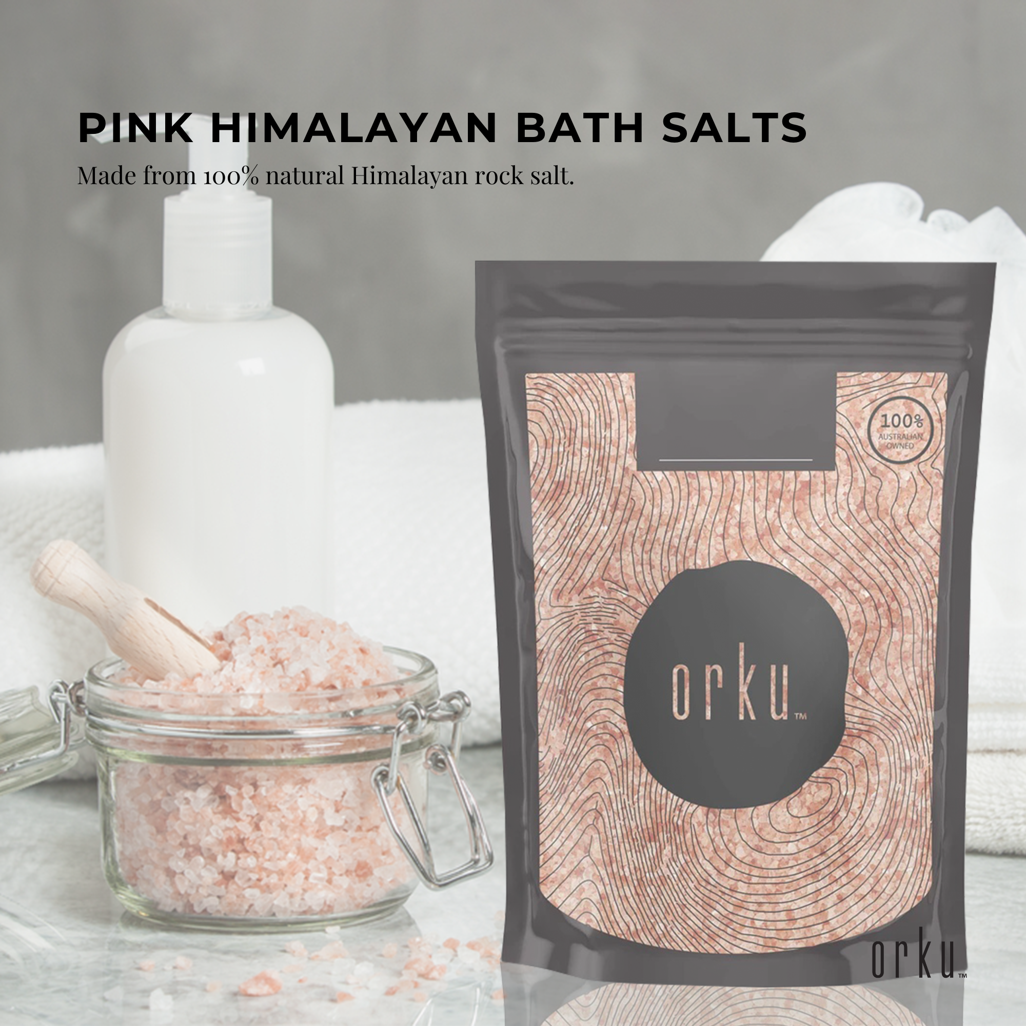 100g Pink Himalayan Bath Salts - Natural Crystal Rocks - Spa Therapy Body Scrub 3