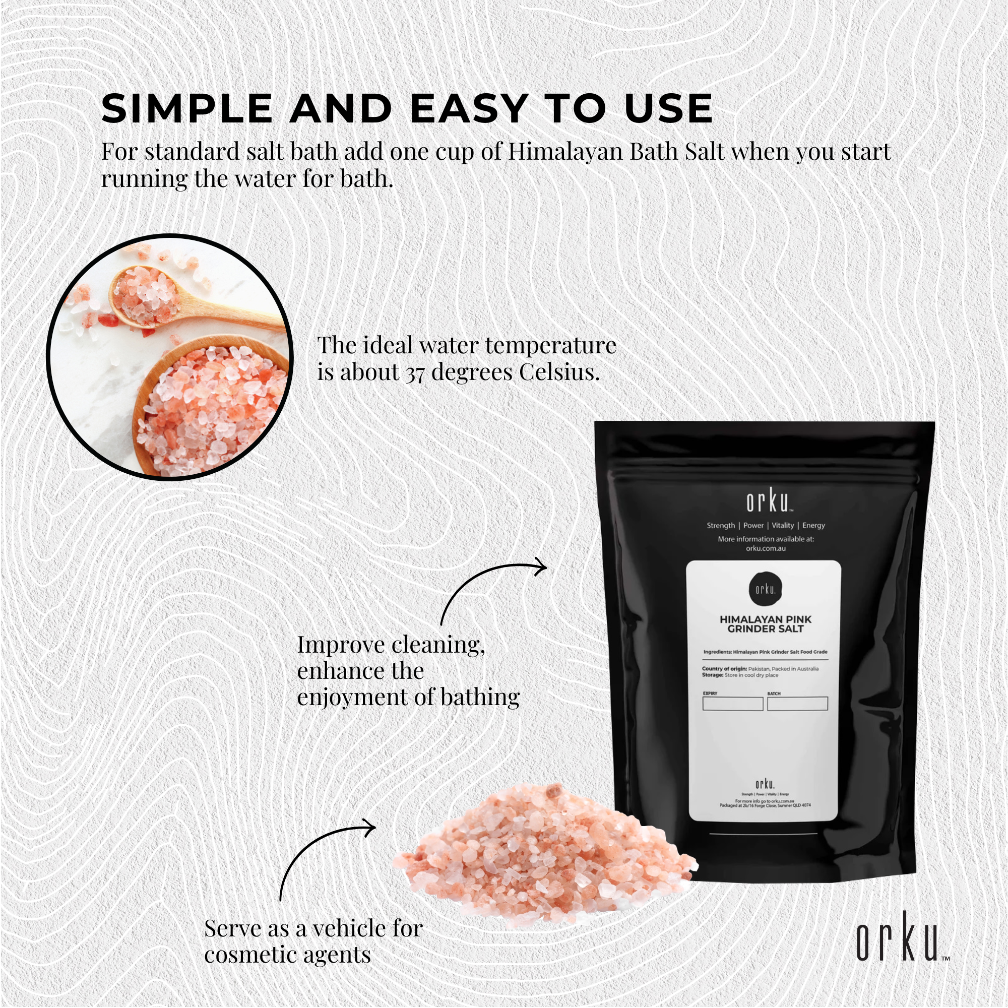 200g Pink Himalayan Bath Salts - Natural Crystal Rocks - Spa Therapy Body Scrub 7