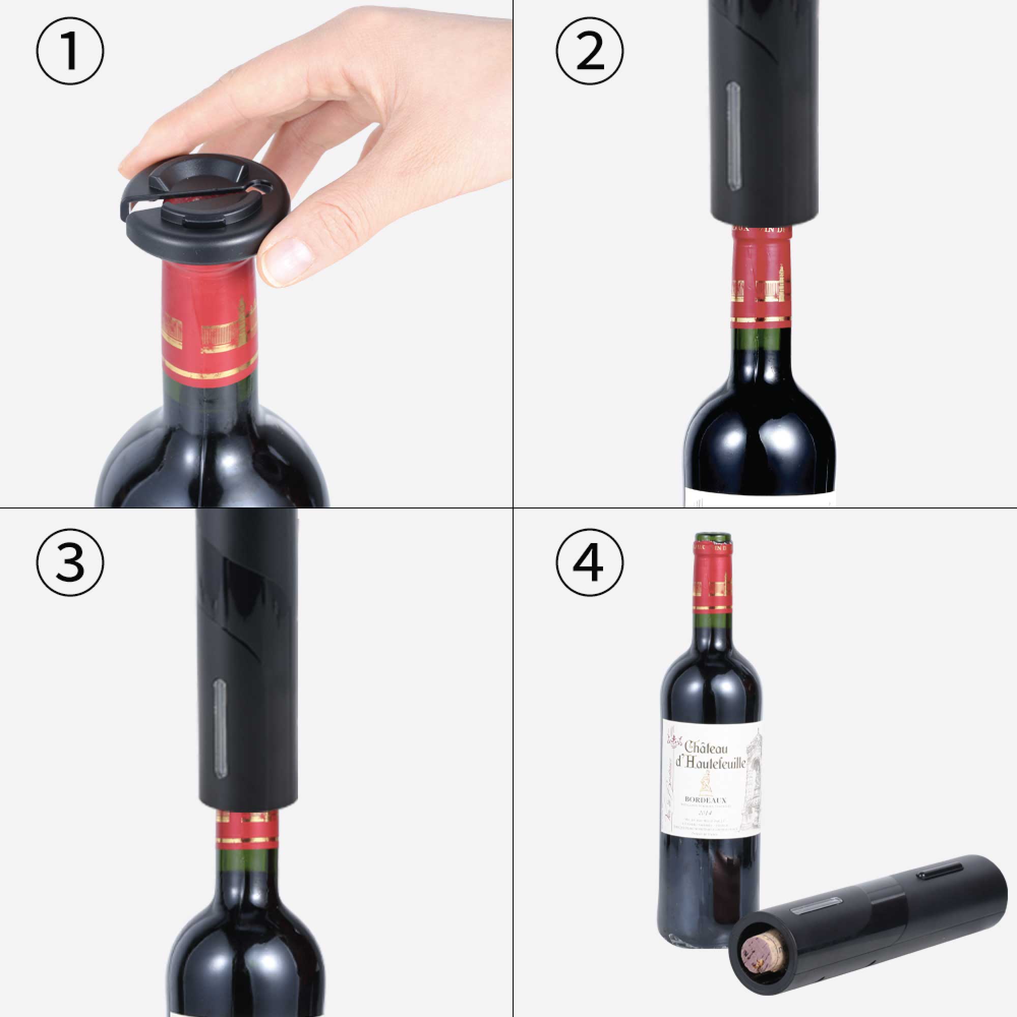 Electric Wine Bottle Opener Tool Automatic - Cordless Corkscrew - Foil Cutter 5