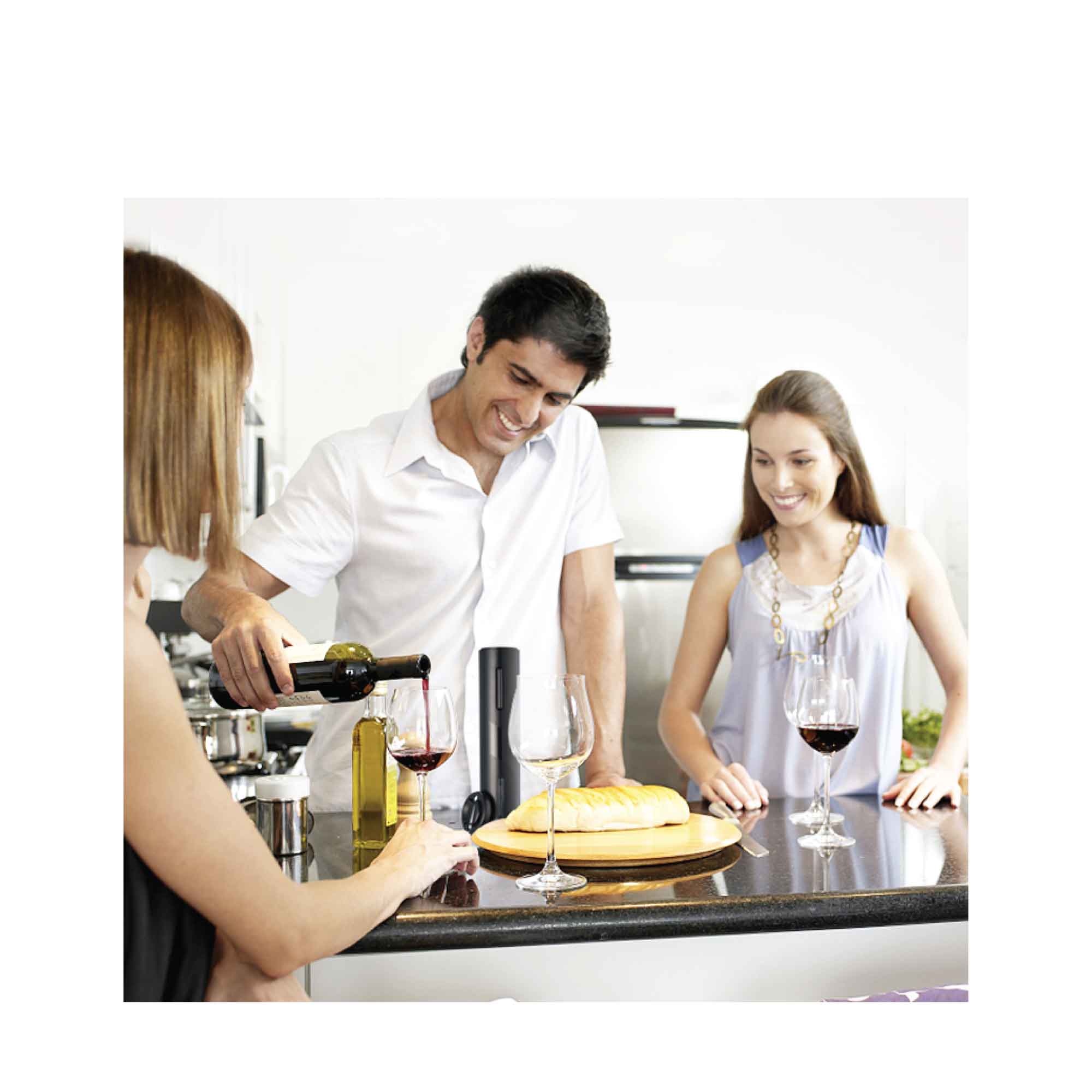 Electric Wine Bottle Opener Tool Automatic - Cordless Corkscrew - Foil Cutter 12