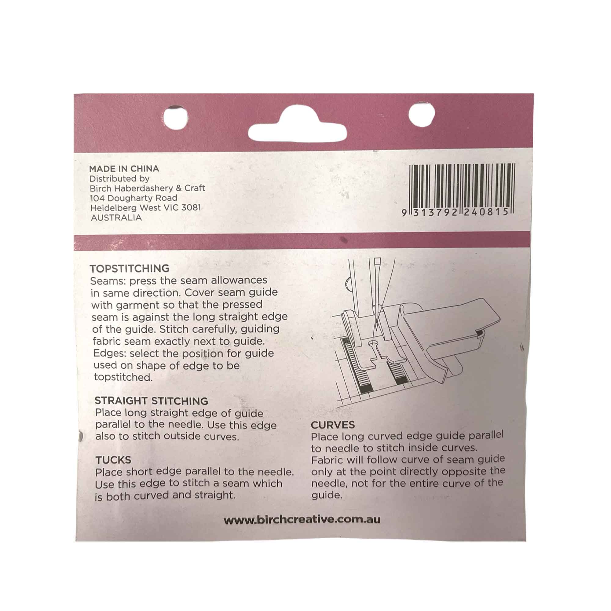 Magnetic Seam Guide Birch Silver Curve Straight Tucks Sewing Machine Accessories 3