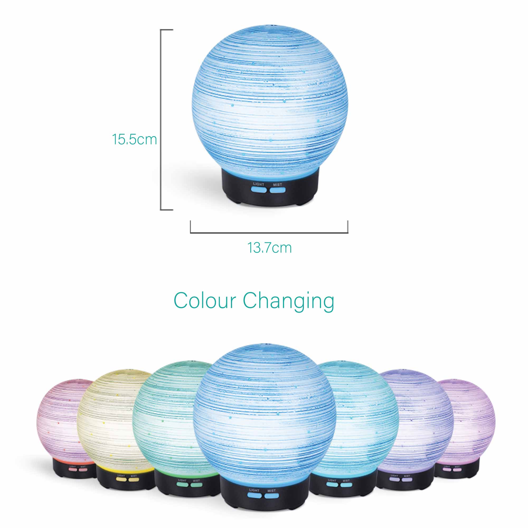Essential Oil Aroma Diffuser - 100ml Ball Aromatherapy Ultrasonic Humidifier 5