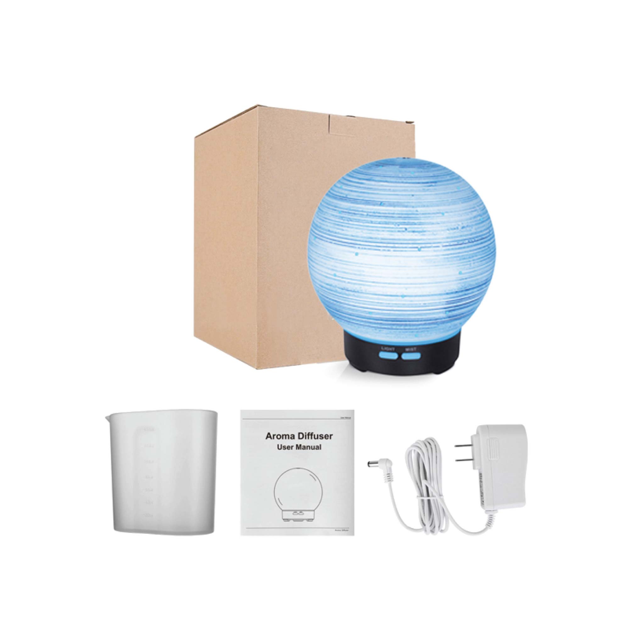 Essential Oil Aroma Diffuser - 100ml Ball Aromatherapy Ultrasonic Humidifier 8