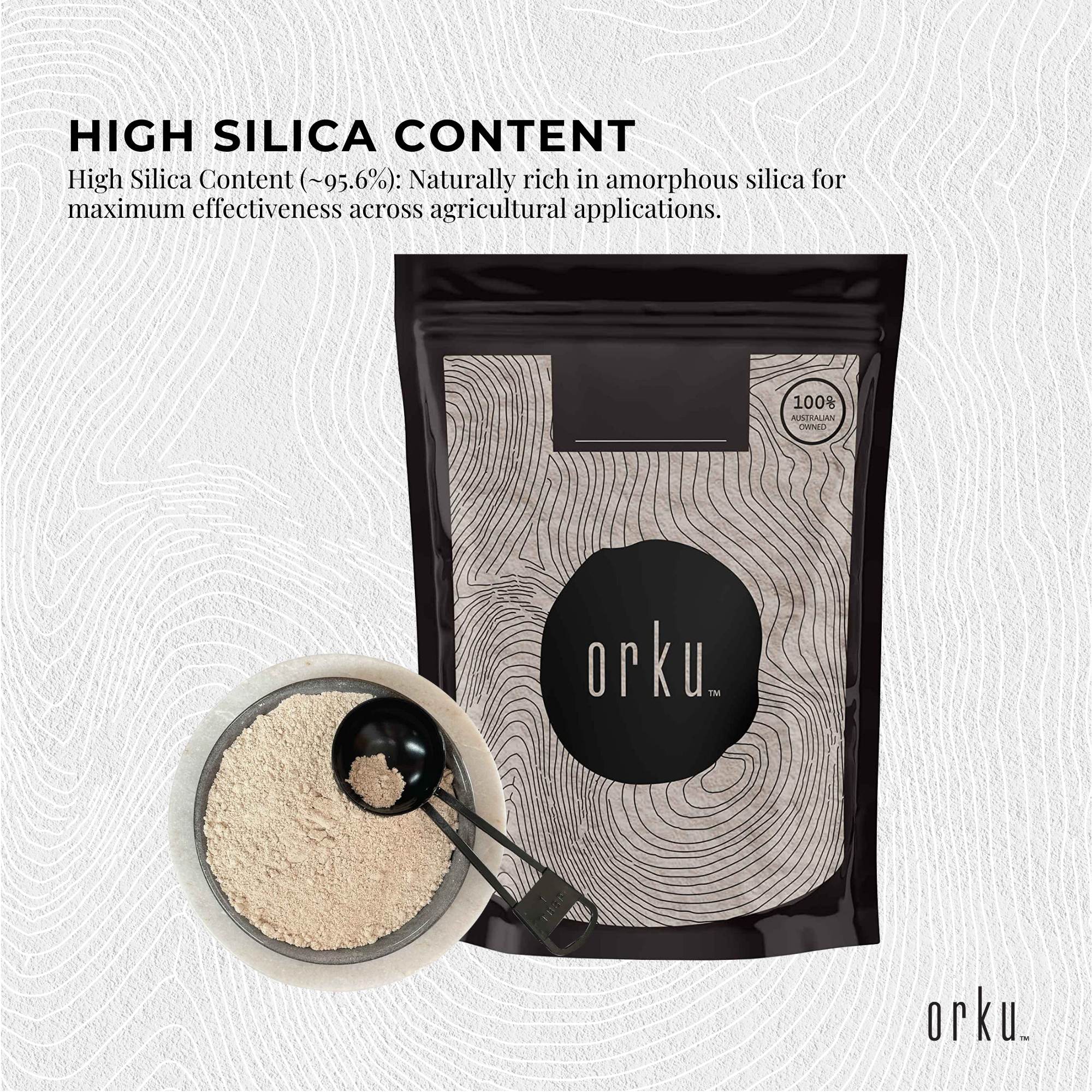 Orku 400g Fossil Shell Flour - Livestock Garden Pet Diatomaceous Earth 4