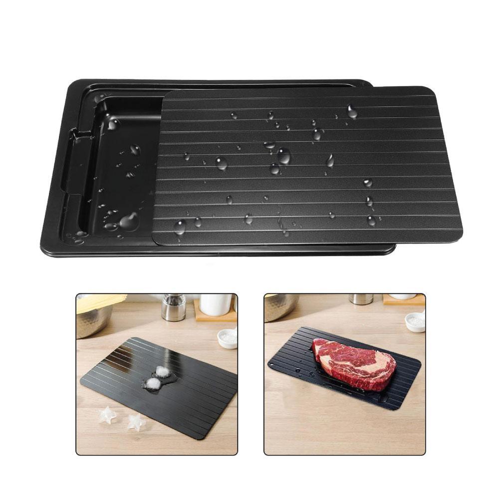 Fast Defrosting Meat Tray FDA Approved - Medium Miracle Aluminium Thawing Plate 3