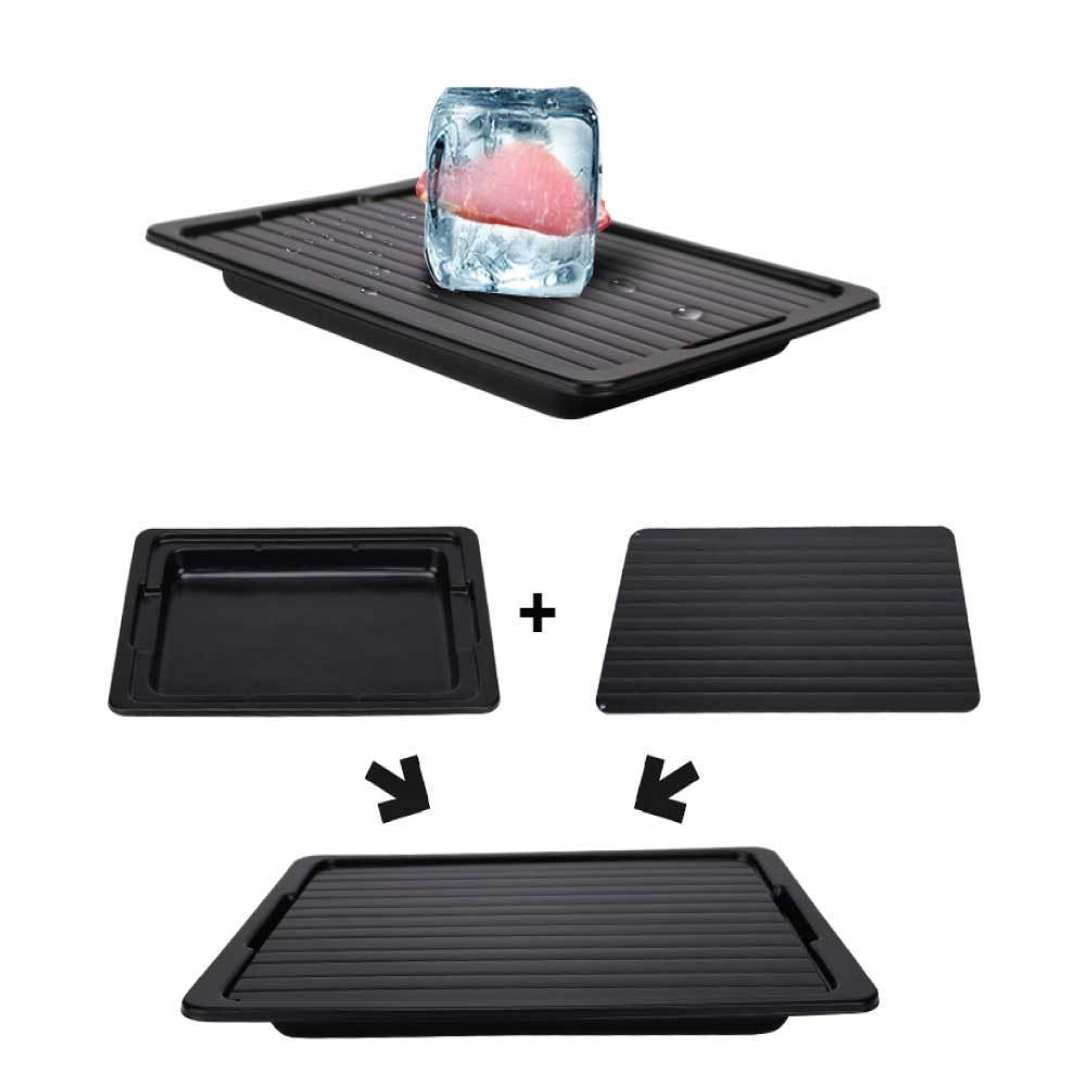 Fast Defrosting Meat Tray FDA Approved - Medium Miracle Aluminium Thawing Plate 5