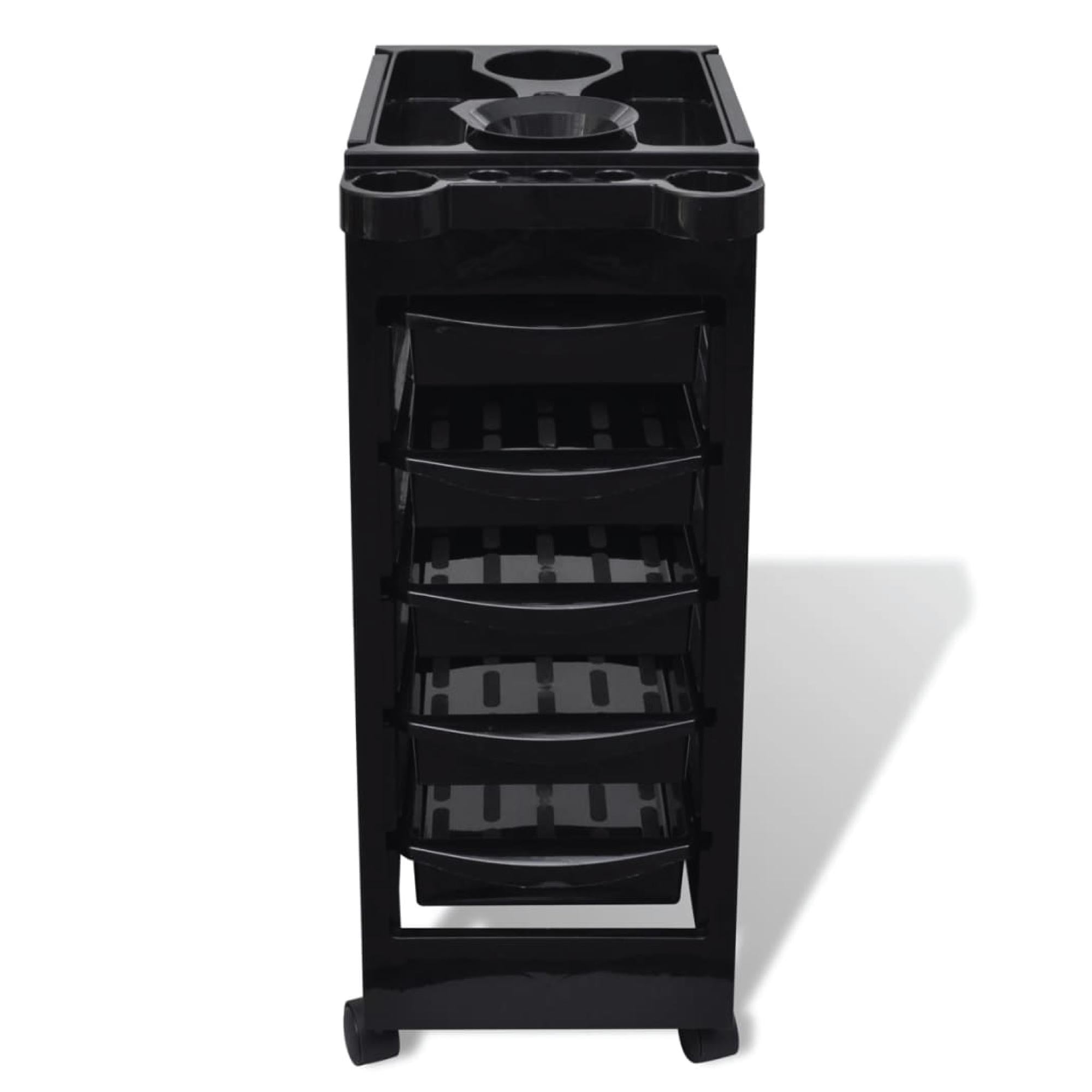 Ellie & Ruby 6 Tier Hairdressing Trolley Black 82x49x32cm Salon Rolling Cart 3
