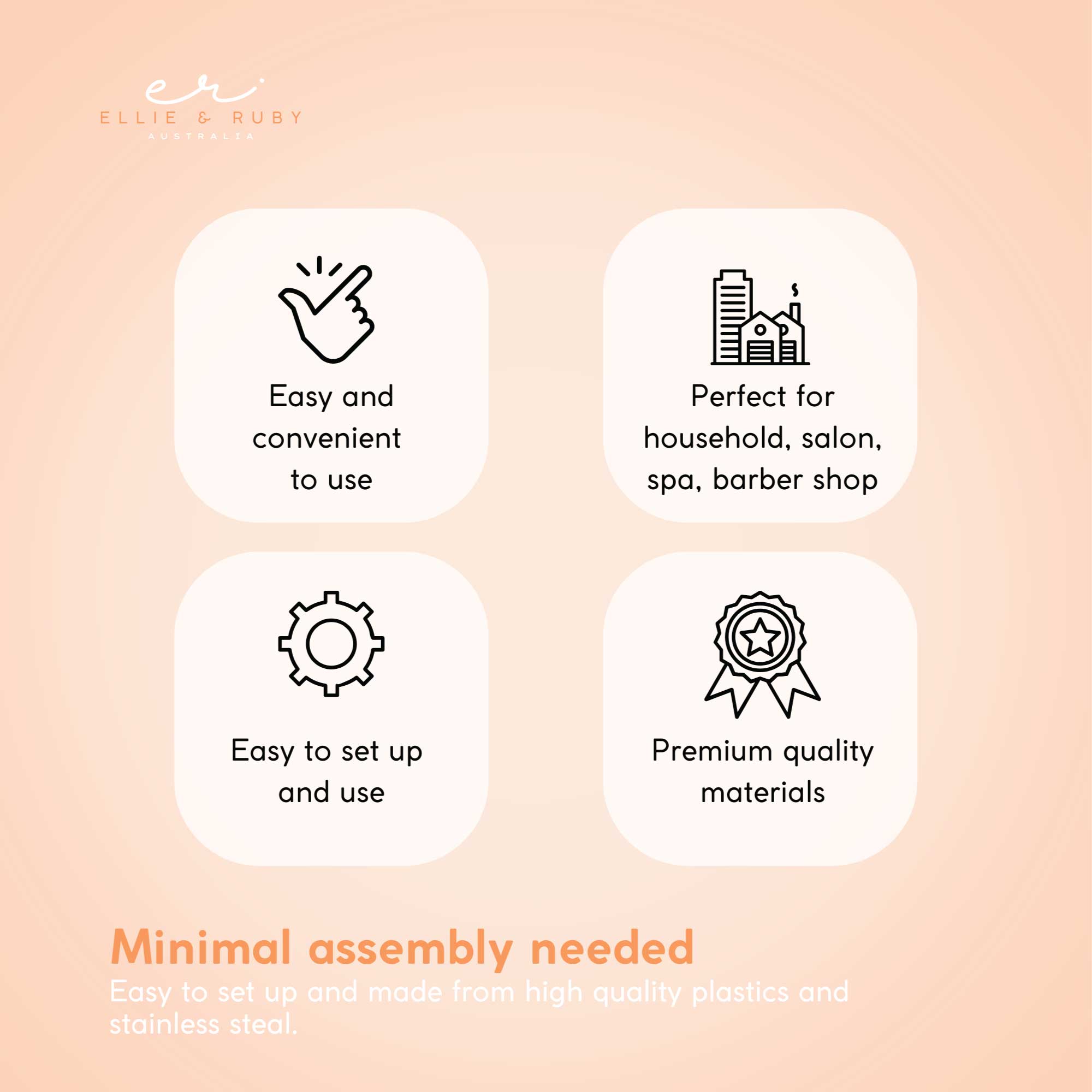 5 Drawer Hairdressing Trolley Black 90x30x36cm Hair Salon Beauty Rolling Cart 7