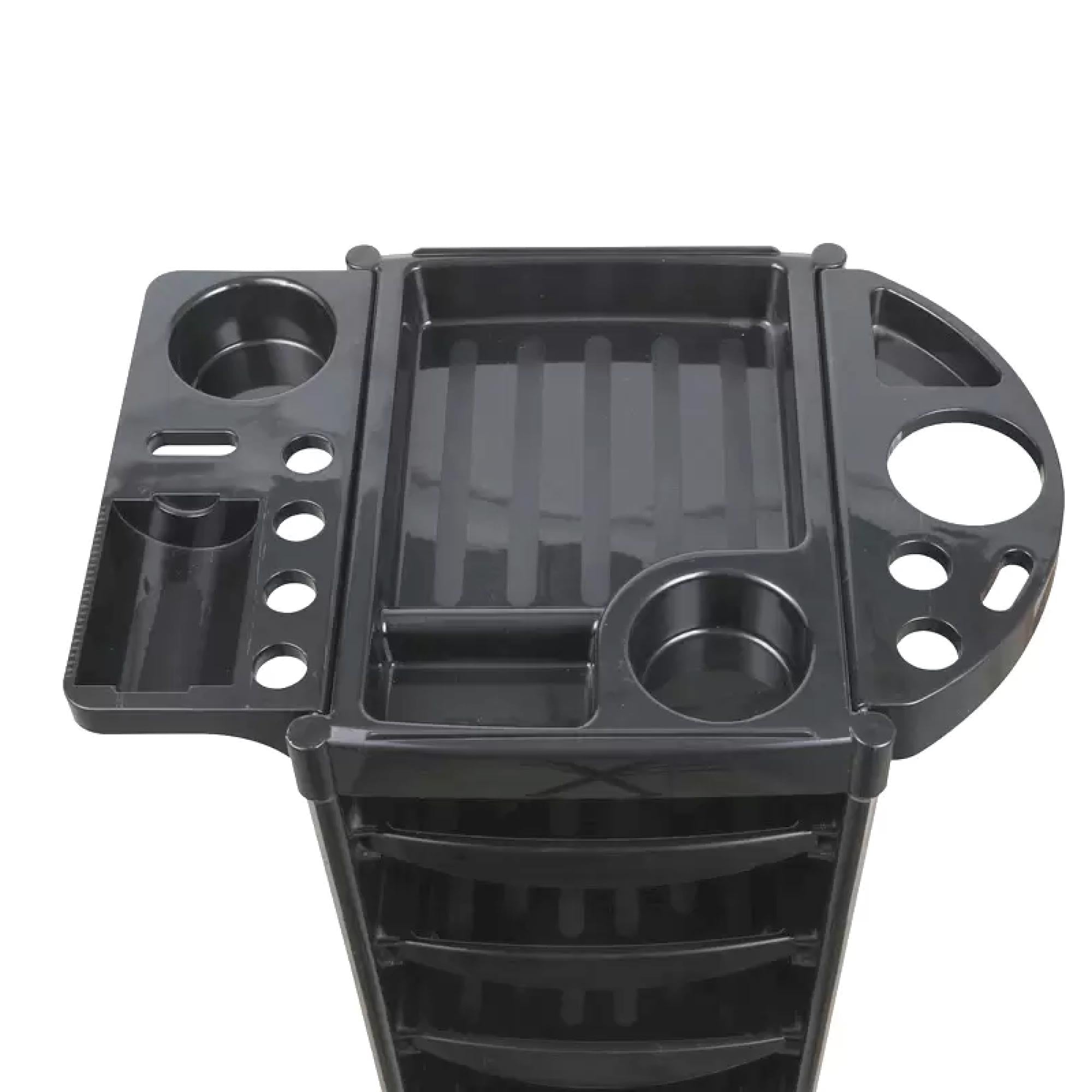 5 Drawer Hairdressing Trolley Black 90x30x36cm Hair Salon Beauty Rolling Cart 11