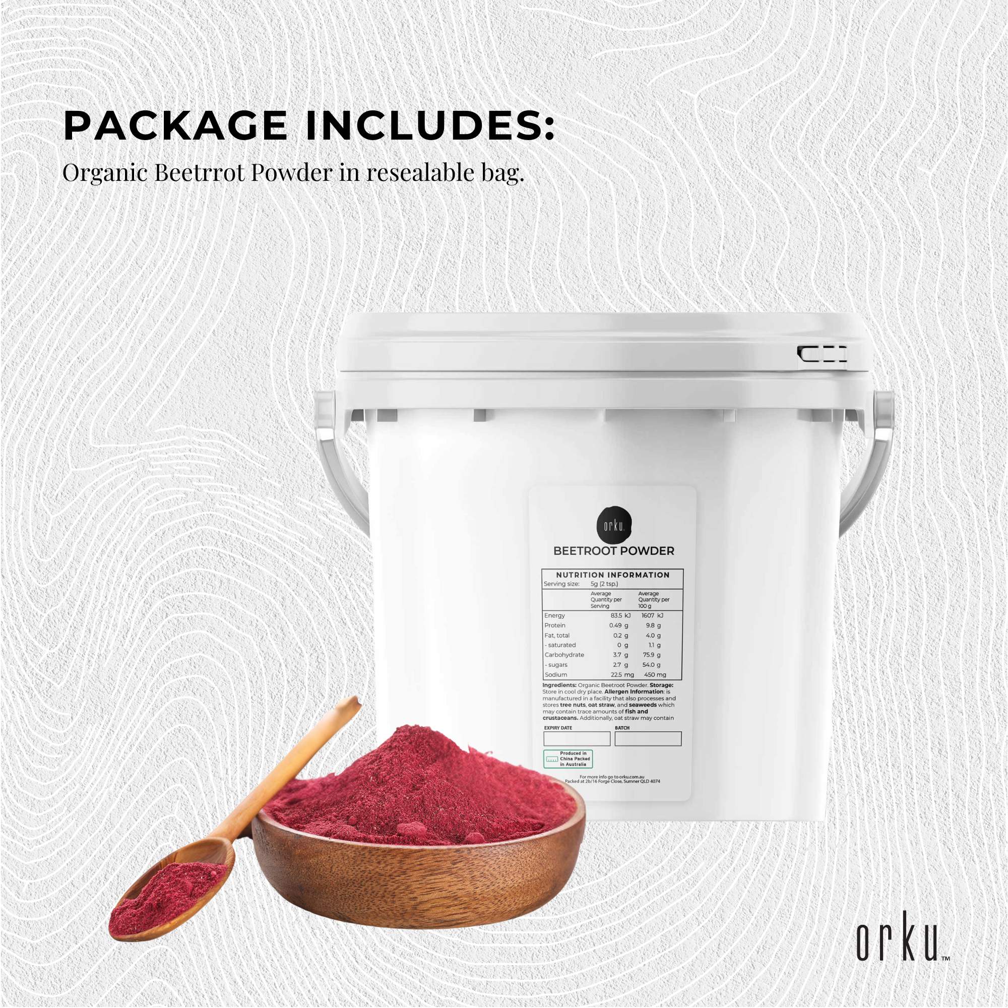 3Kg Organic Beetroot Powder Bucket Superfood Beet Root Supplement Beta Vulgaris 3