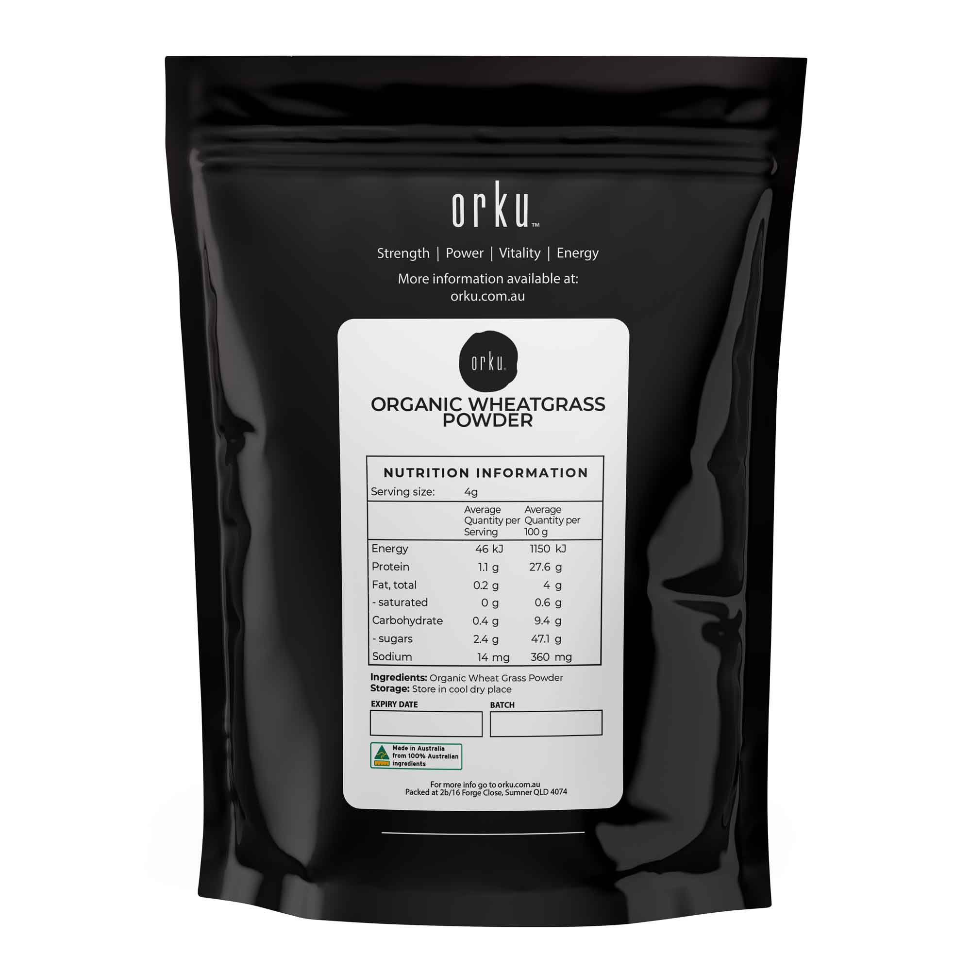 2Kg Organic Wheatgrass Powder - 100% Pure Wheat Grass Leaf Superfood