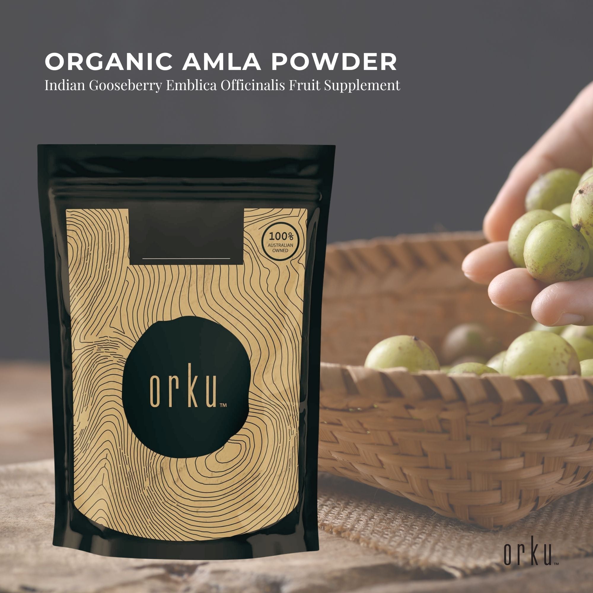 100g Organic Amla Powder Indian Gooseberry Emblica Officinalis Fruit Supplement 3