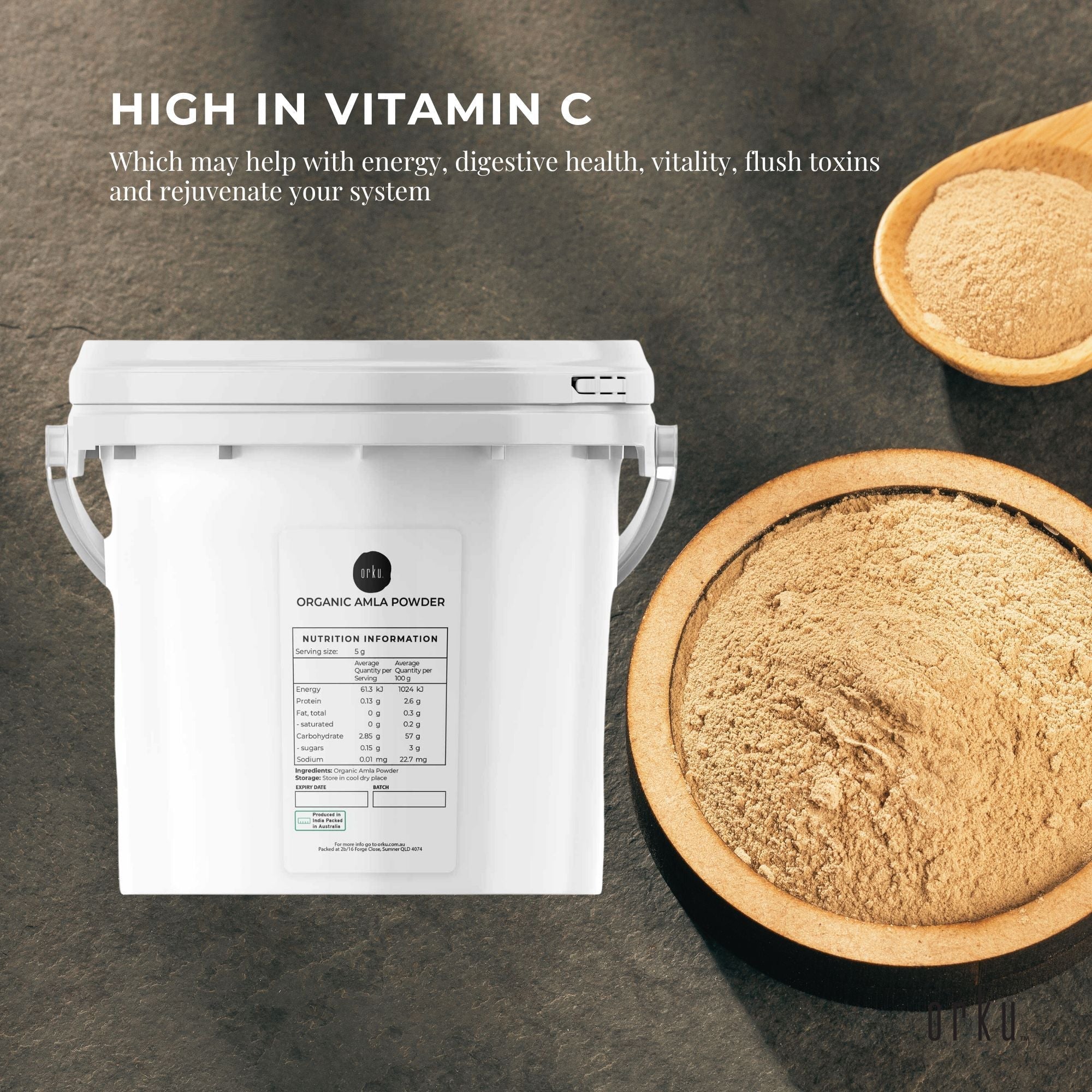 3Kg Organic Amla Powder Tub Indian Gooseberry Emblica Officinalis Supplement 6