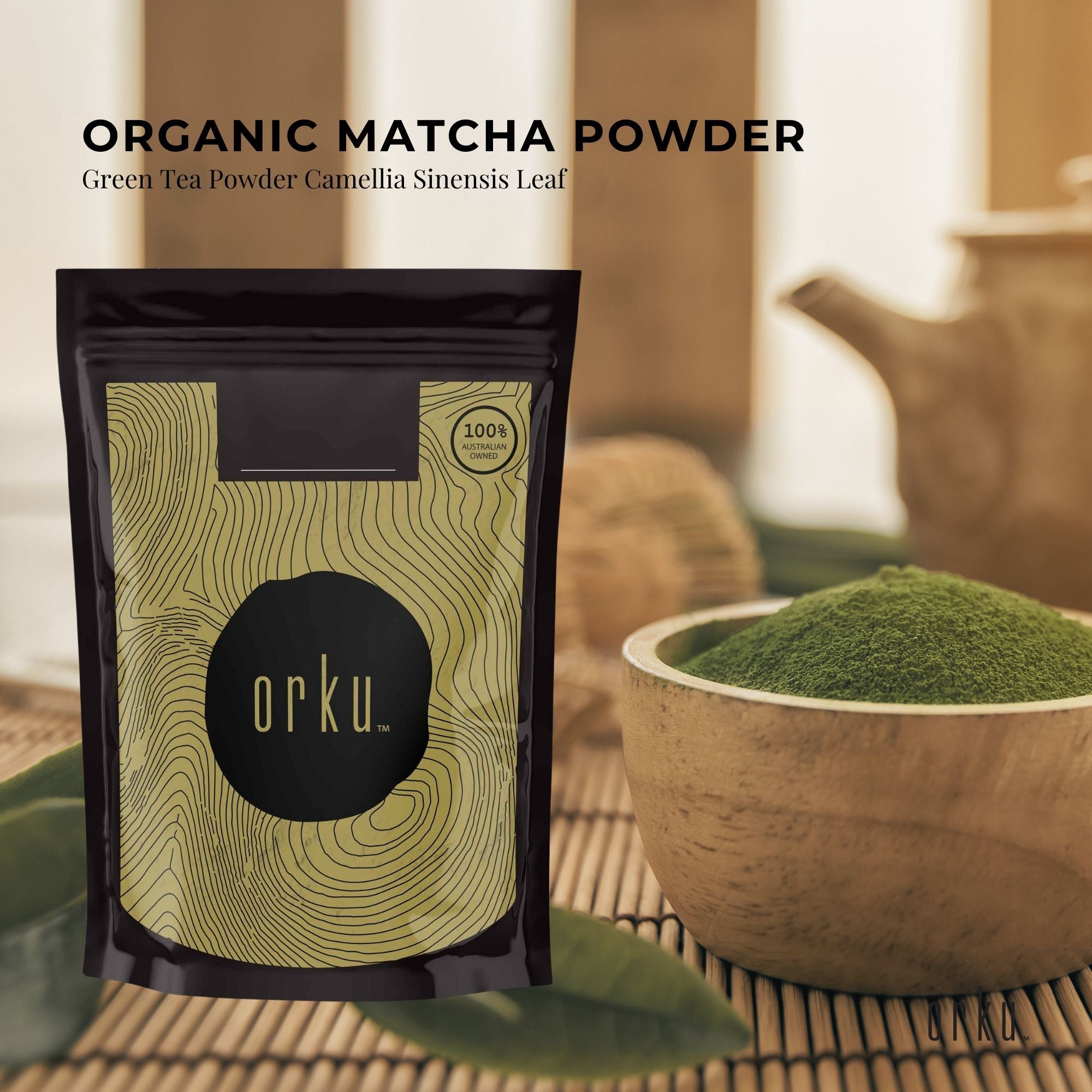 100g Organic Matcha Green Tea Powder Camellia Sinensis Leaf Supplement 3